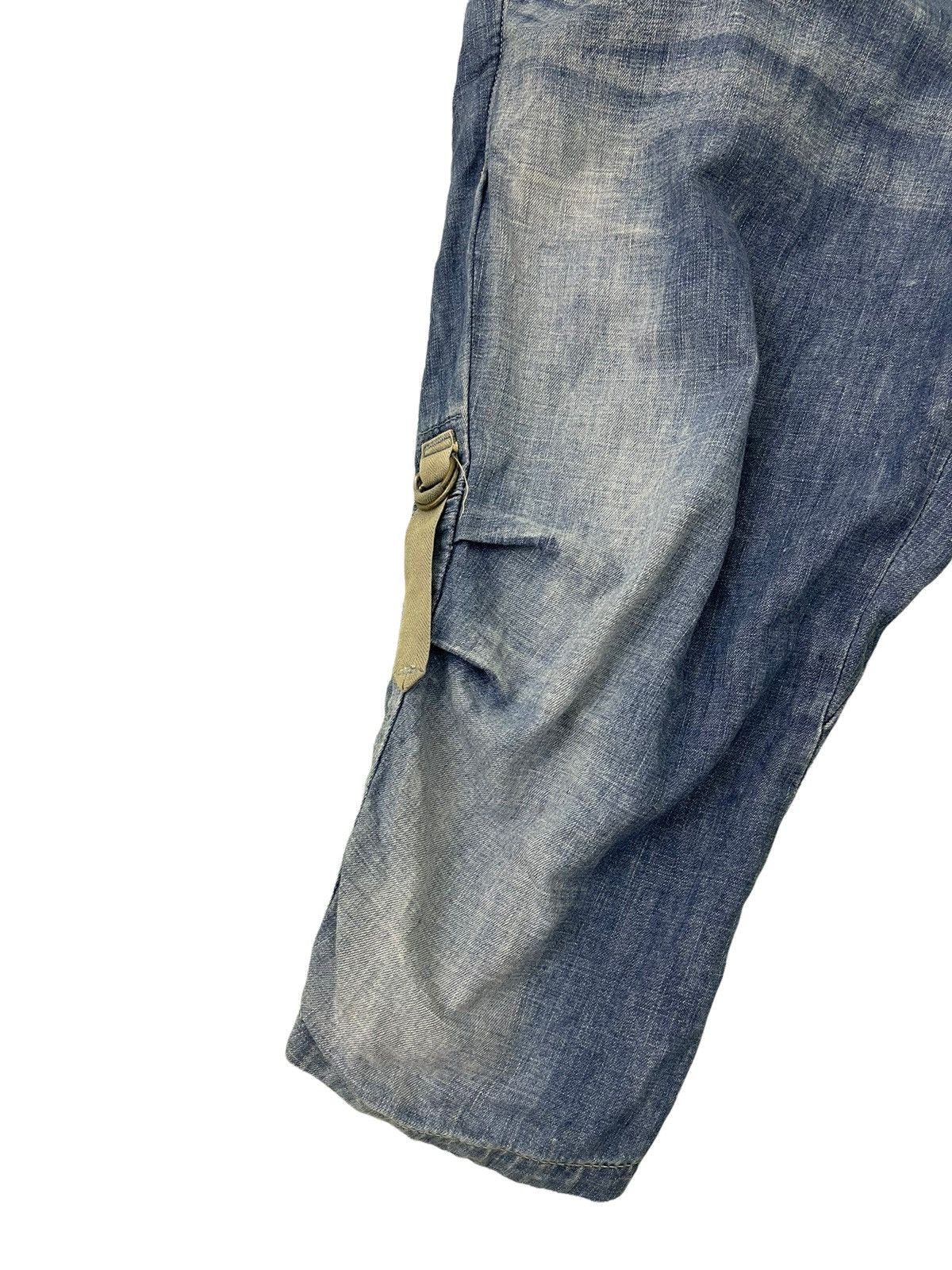 Japanese Brand Double Waist Cropped Thin Denim High Rise Regular 1🟦5 Size US 33 - 4 Thumbnail