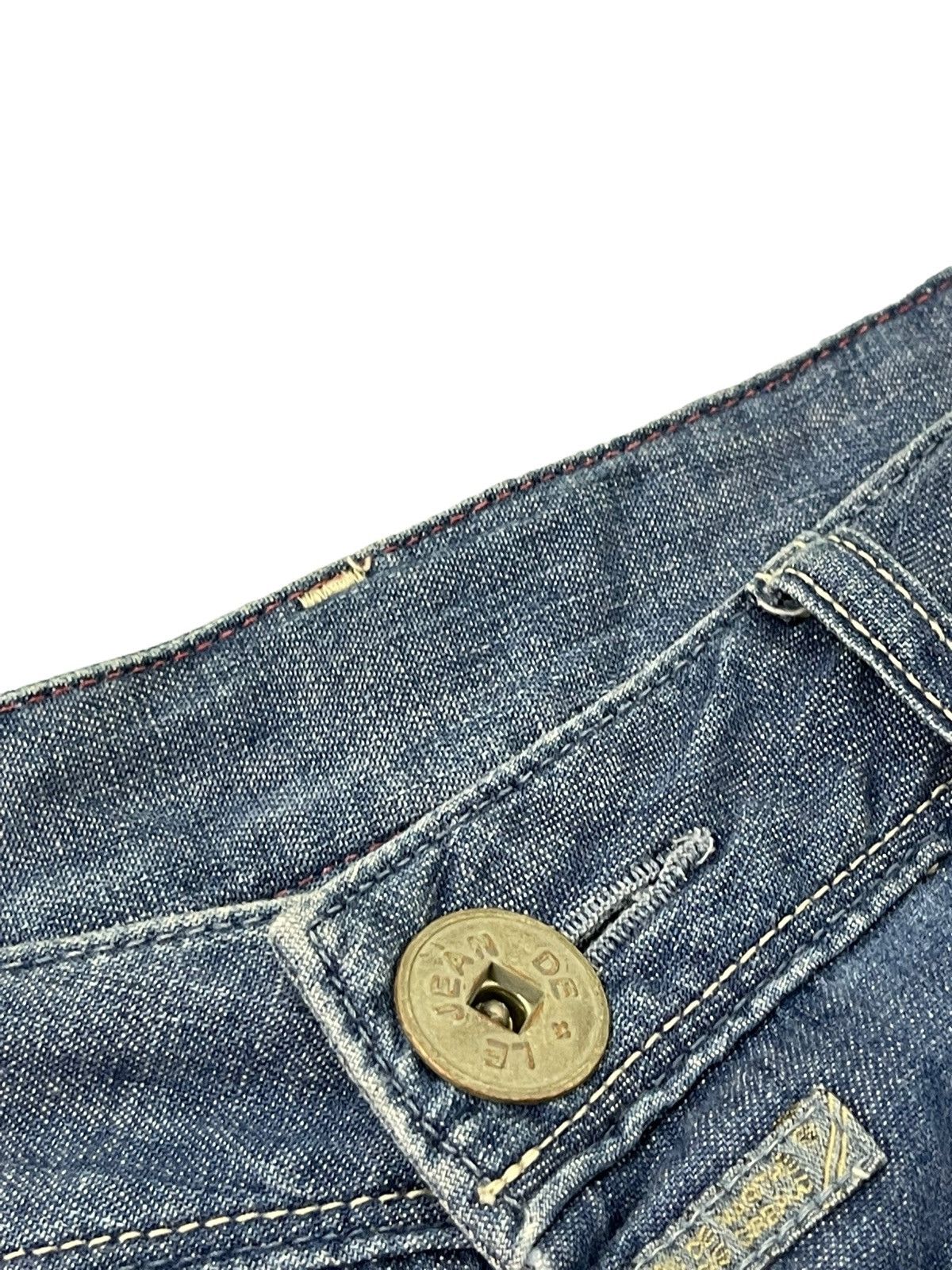 Japanese Brand Double Waist Cropped Thin Denim High Rise Regular 1🟦5 Size US 33 - 7 Thumbnail