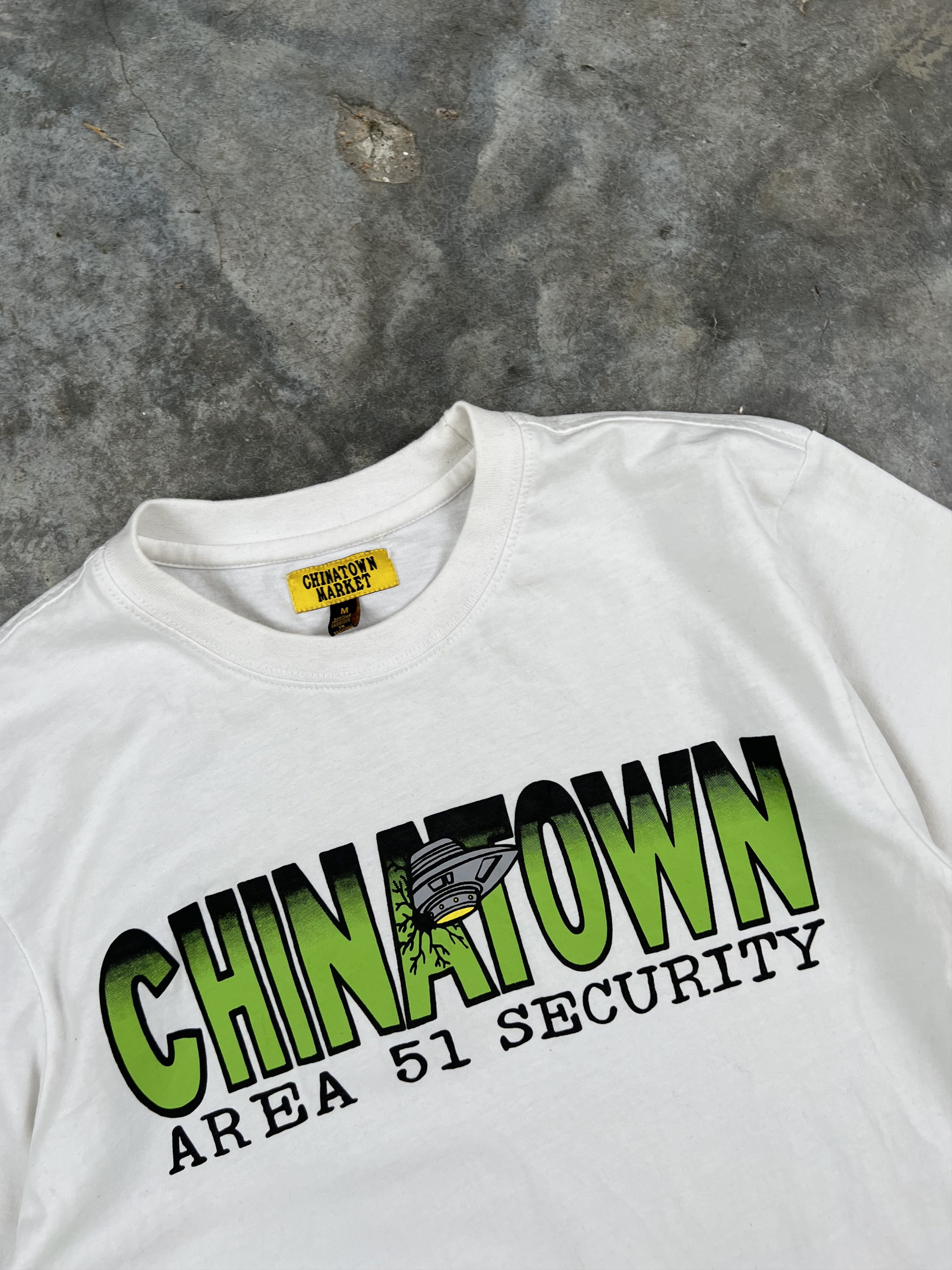 Market Chinatown Market Area 51 Security Tee White Medium 🧊❄️🥣 Size US M / EU 48-50 / 2 - 2 Thumbnail