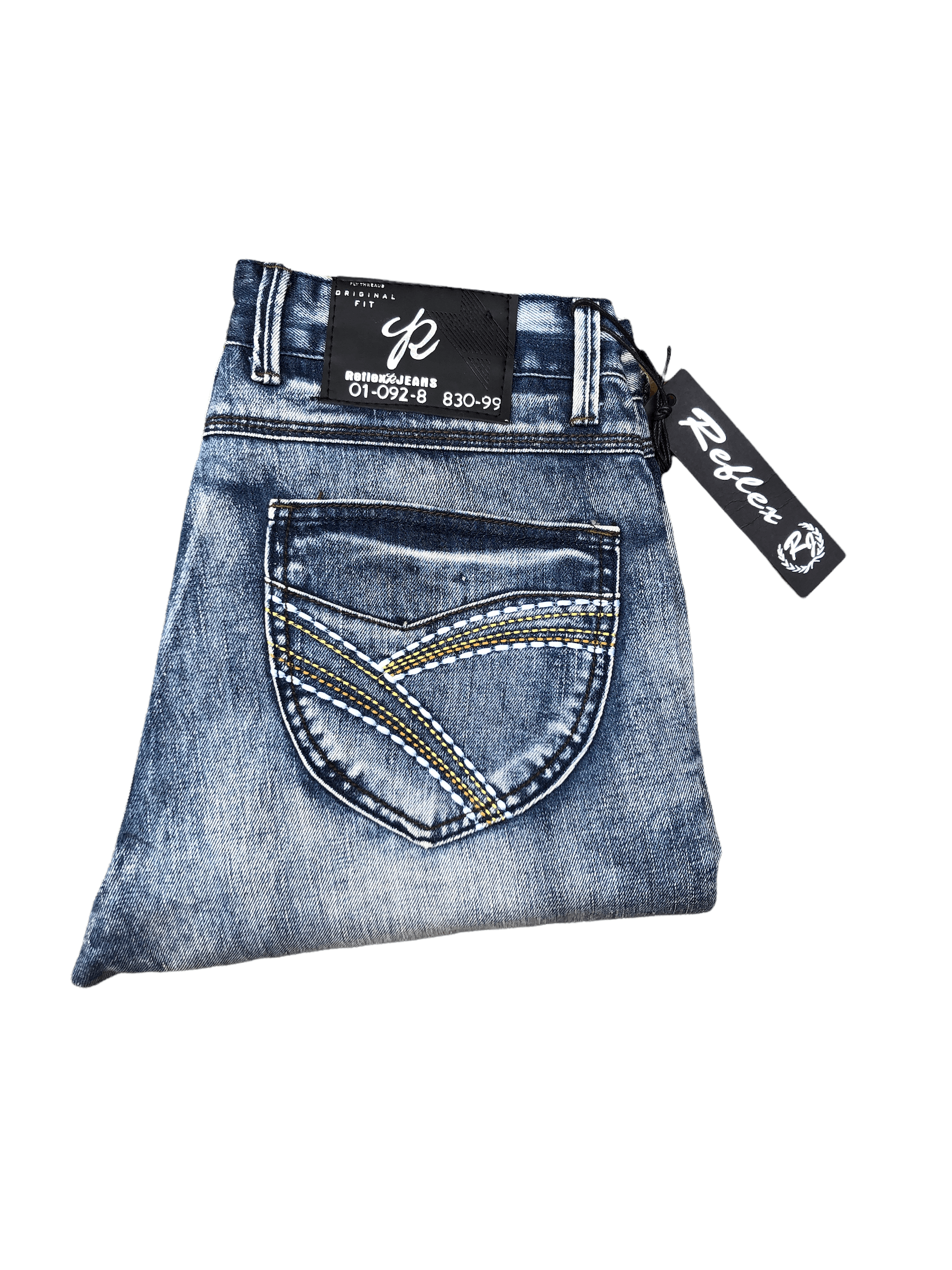 Reflex embroidered jeans