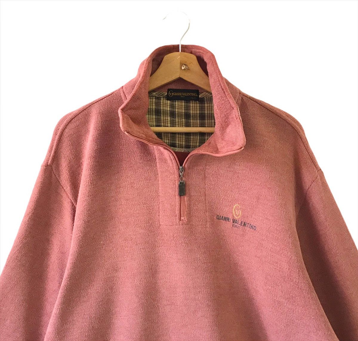Designer × Vintage Vintage 90’s Gianni Valentino Halfzip Sweatshirt Size L Size US L / EU 52-54 / 3 - 4 Thumbnail