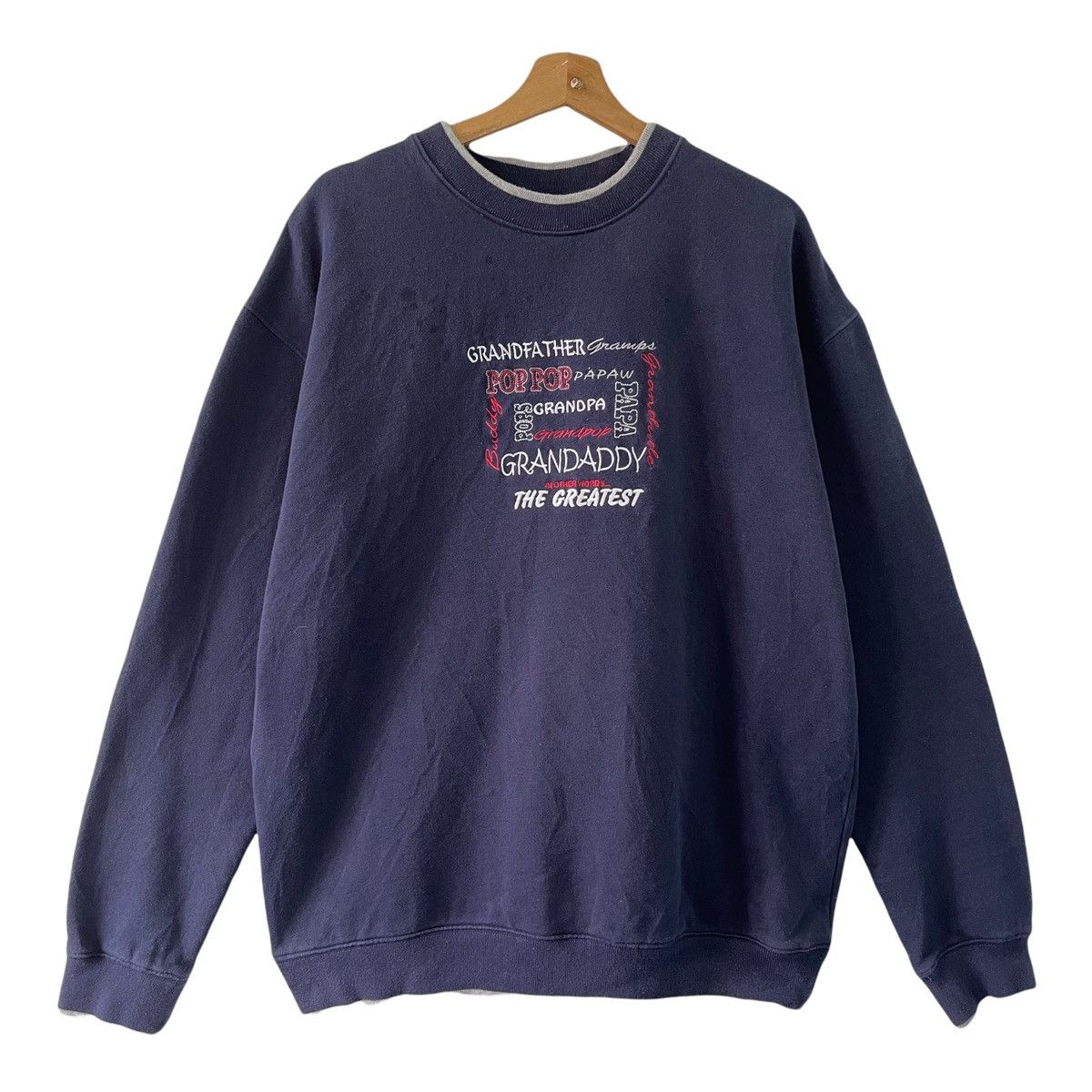 Vintage Vintage 90’s GRANDFATHER Pop Pop Crewneck Sweatshirt Size XL Size US XL / EU 56 / 4 - 1 Thumbnail