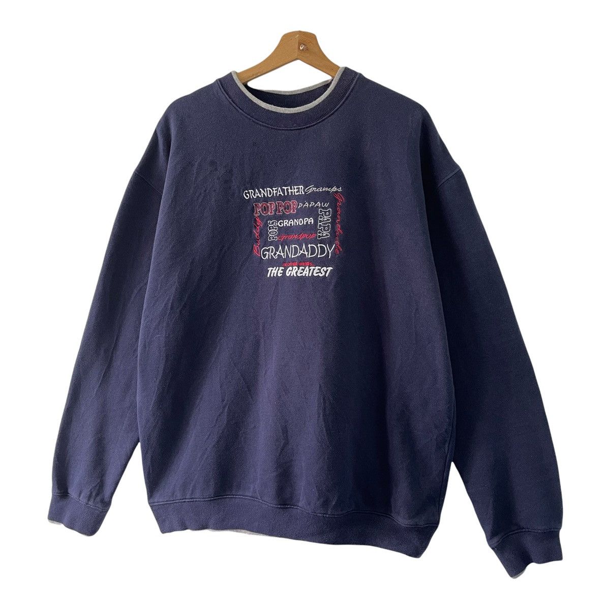 Vintage Vintage 90’s GRANDFATHER Pop Pop Crewneck Sweatshirt Size XL Size US XL / EU 56 / 4 - 3 Thumbnail