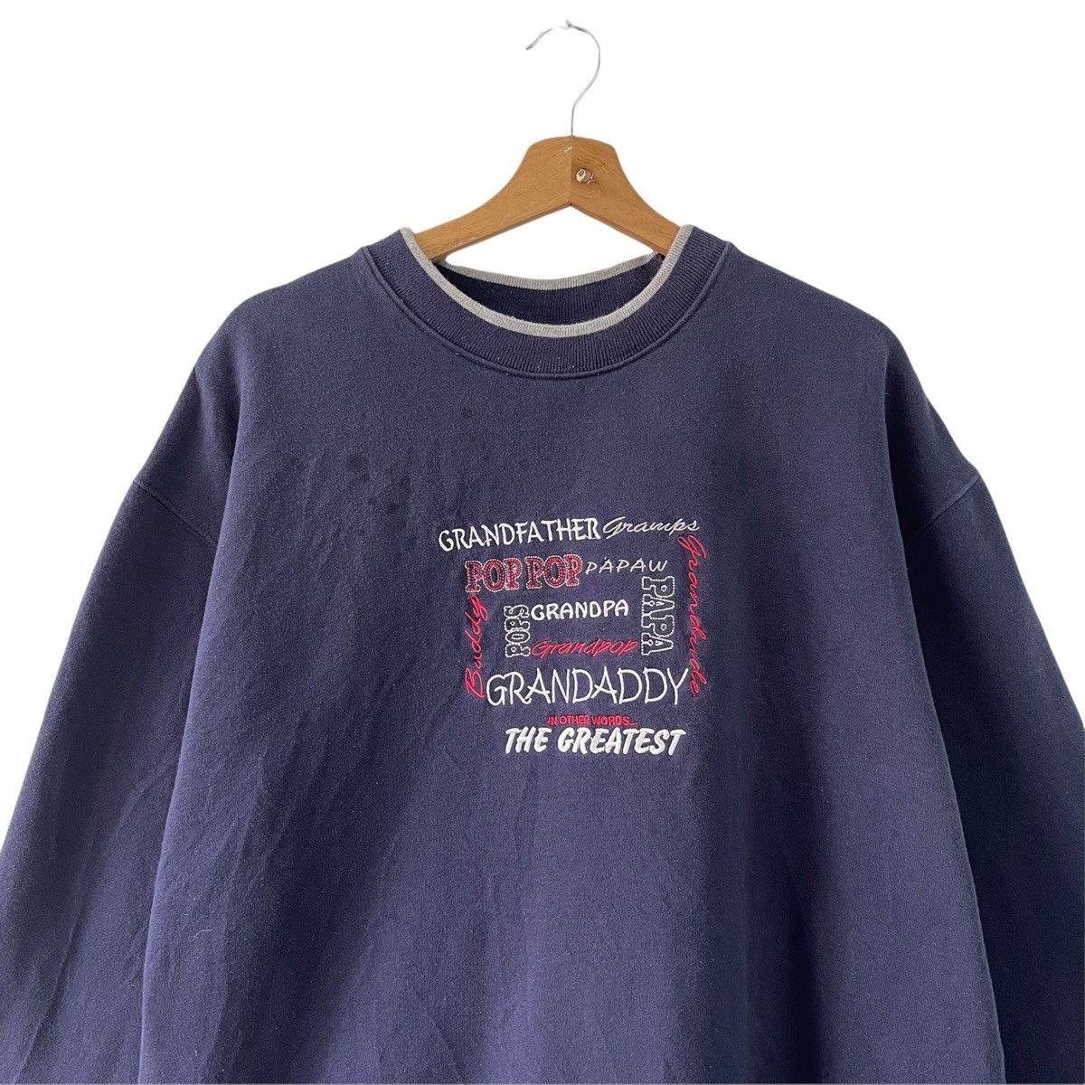 Vintage Vintage 90’s GRANDFATHER Pop Pop Crewneck Sweatshirt Size XL Size US XL / EU 56 / 4 - 4 Thumbnail