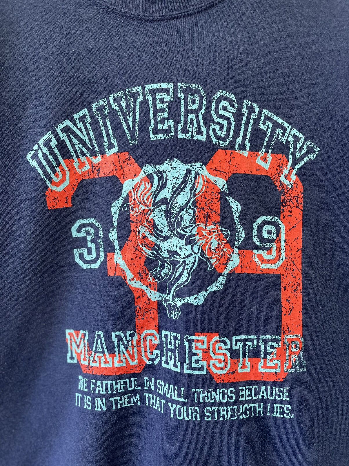 Vintage University Manchester Crewneck Sweatshirt Size M Size US M / EU 48-50 / 2 - 5 Thumbnail