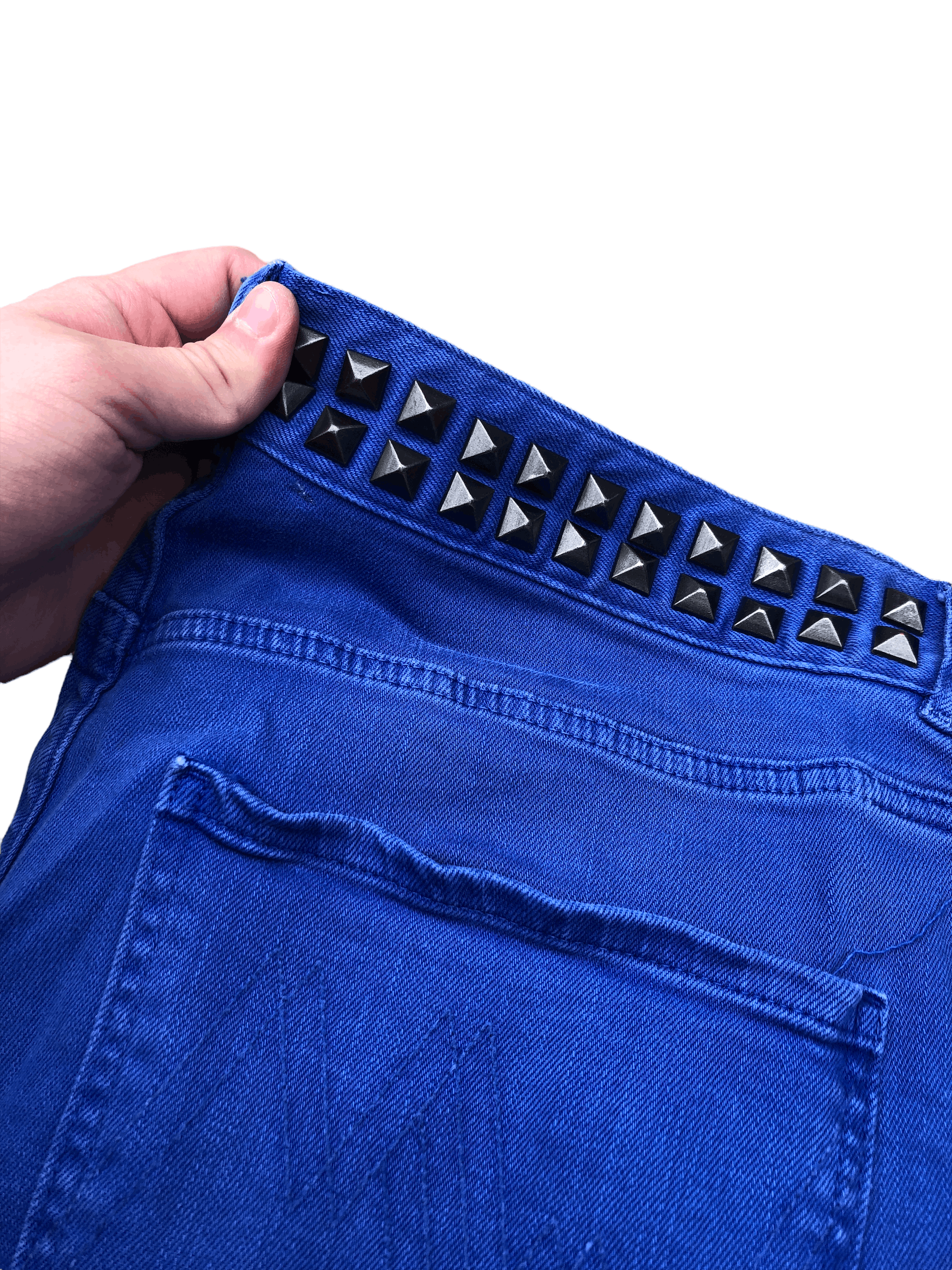 Vintage RARE Matthew Williamson X H&M Studded Jeans Size 34 Blue Size US 34 / EU 50 - 4 Thumbnail