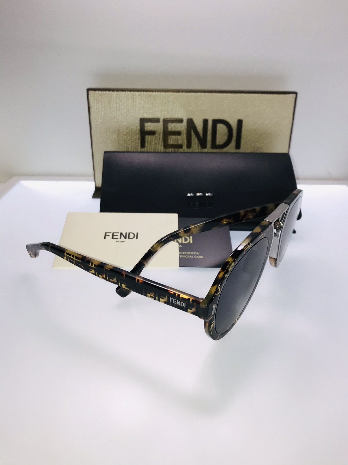 Authentic- Fendi FF 0412/S Sunglasses Dark Havana / Brown Gradient Women\'s Amazon.com: Fendi FENDI ROMA FF 0434/G/S Havana/Dark Brown  main image 2