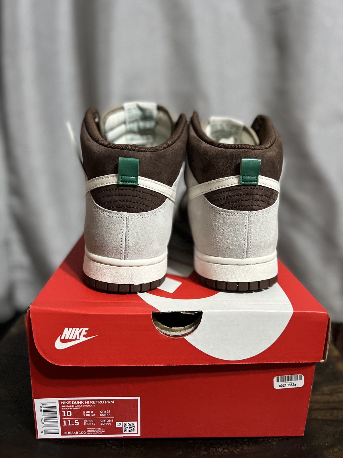 Nike Nike Dunk High Retro PRM “Light Chocolate” Size US 10 / EU 43 - 4 Thumbnail