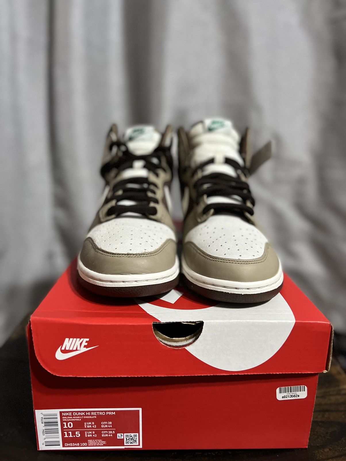 Nike Nike Dunk High Retro PRM “Light Chocolate” Size US 10 / EU 43 - 2 Thumbnail