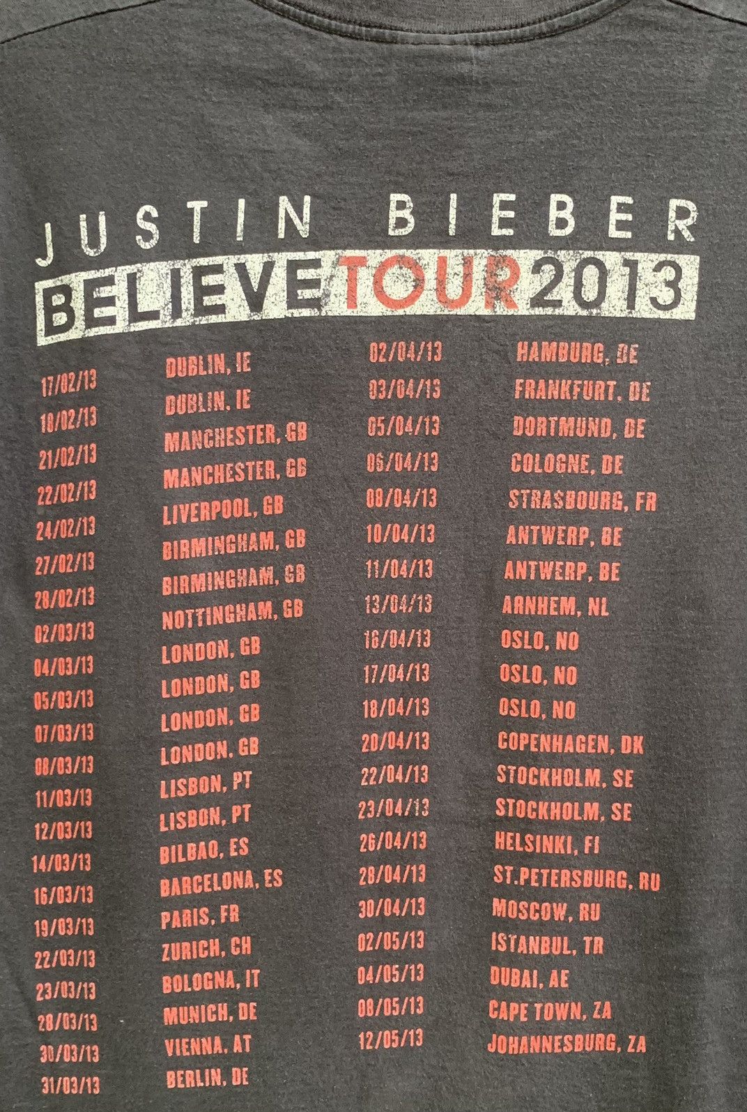 Band Tees × Justin Bieber Vintage Y2K Justin Bieber Believe In Tour 2013 Size US S / EU 44-46 / 1 - 9 Thumbnail
