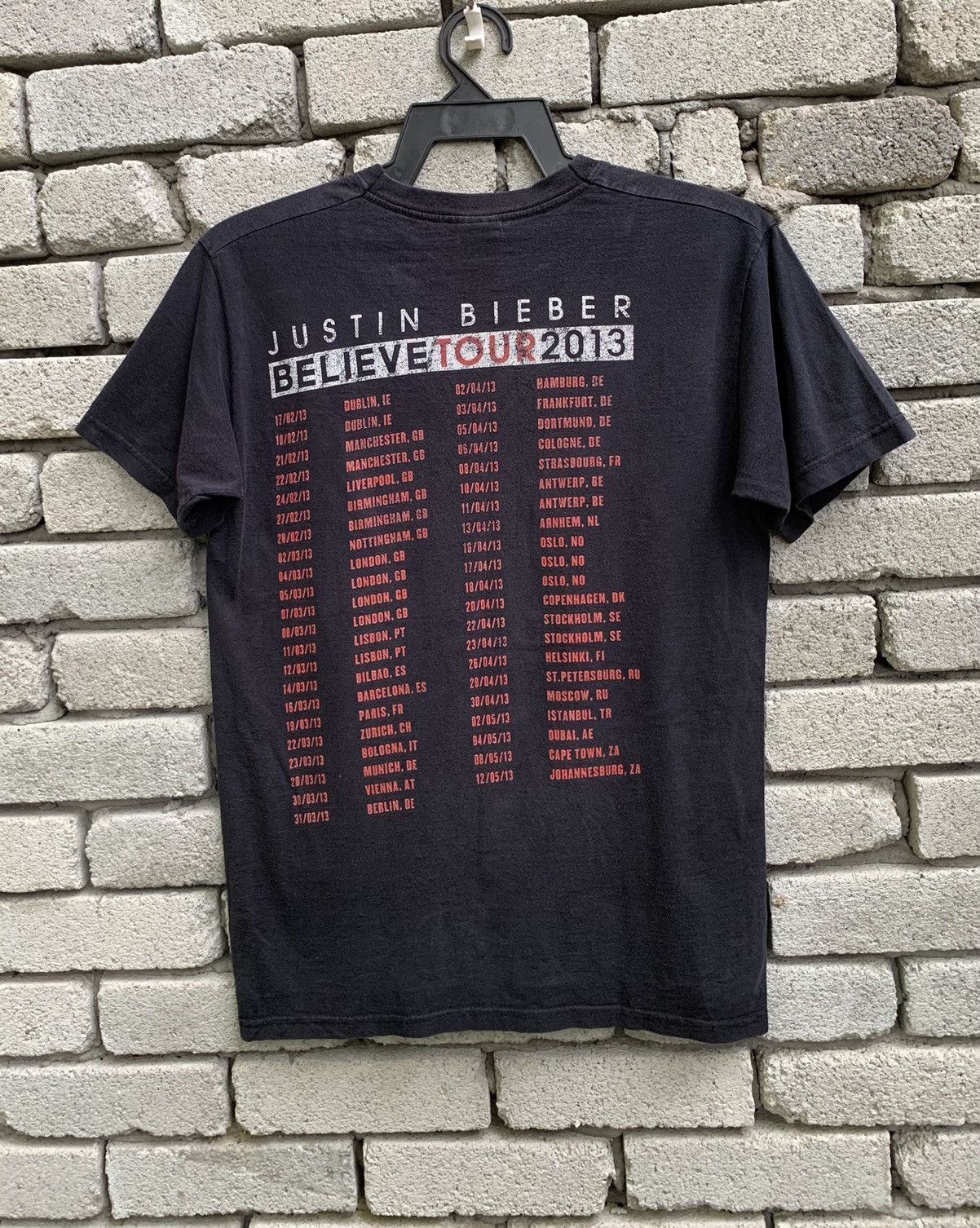 Band Tees × Justin Bieber Vintage Y2K Justin Bieber Believe In Tour 2013 Size US S / EU 44-46 / 1 - 5 Thumbnail