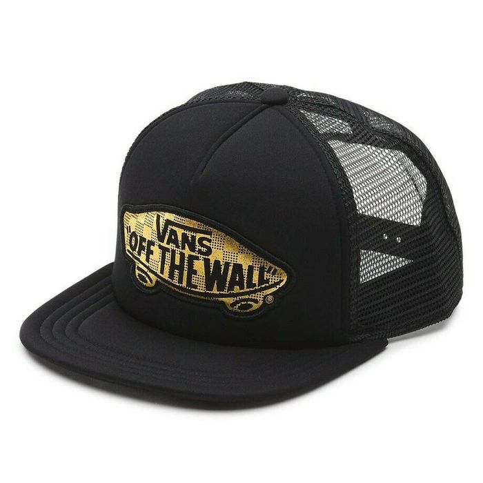 Vans Vans Women's Beach Girl Trucker Hat Cap Black/Gold Grailed
