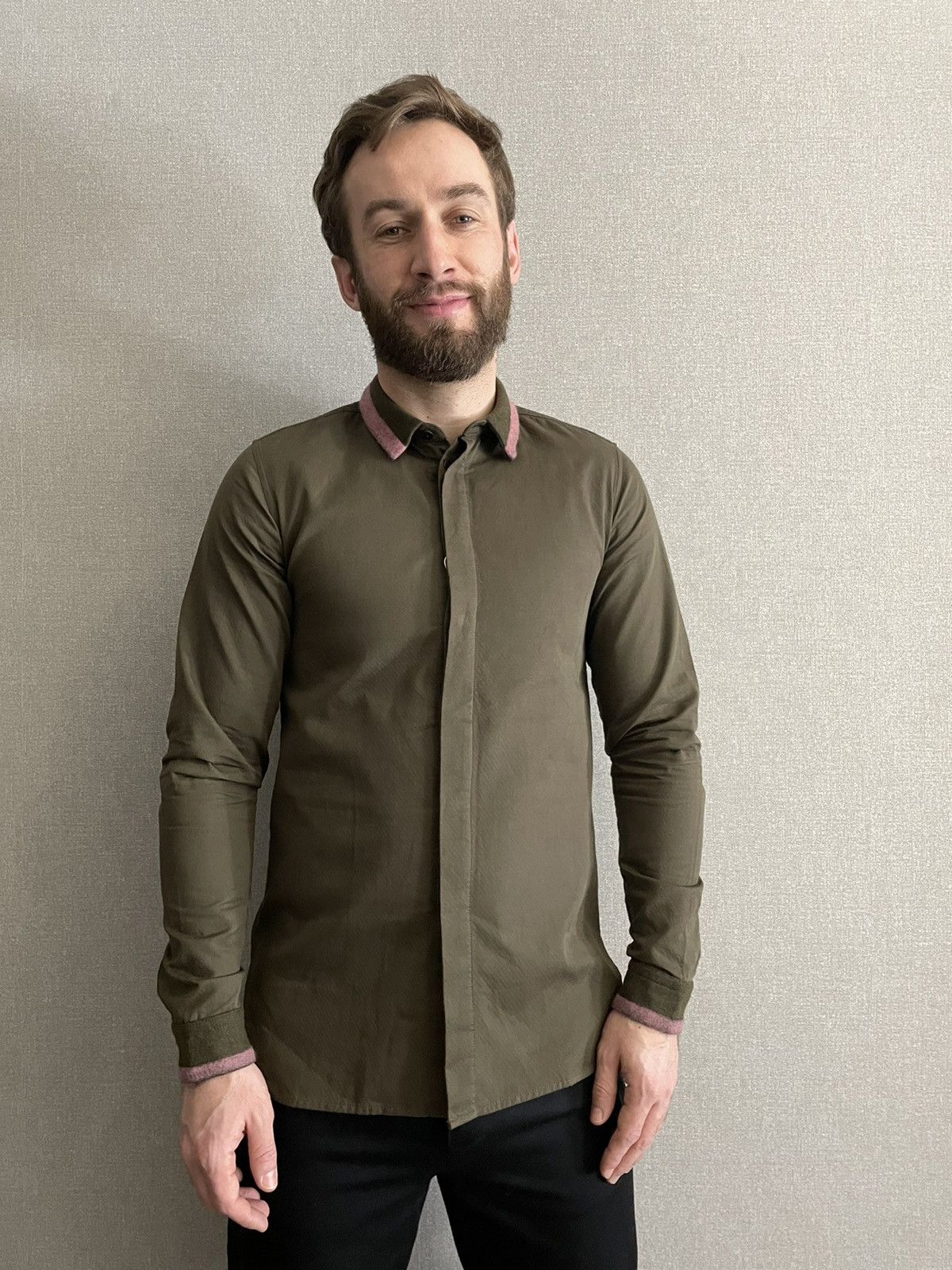 Other Cy Choi Mens Khaki shirt long sleeve size 46/S Size US S / EU 44-46 / 1 - 1 Thumbnail