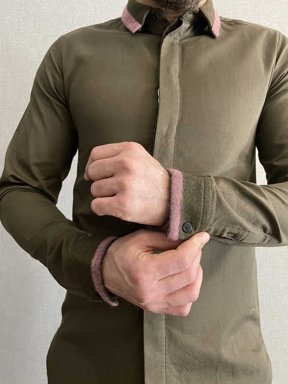 Other Cy Choi Mens Khaki shirt long sleeve size 46/S Size US S / EU 44-46 / 1 - 3 Thumbnail