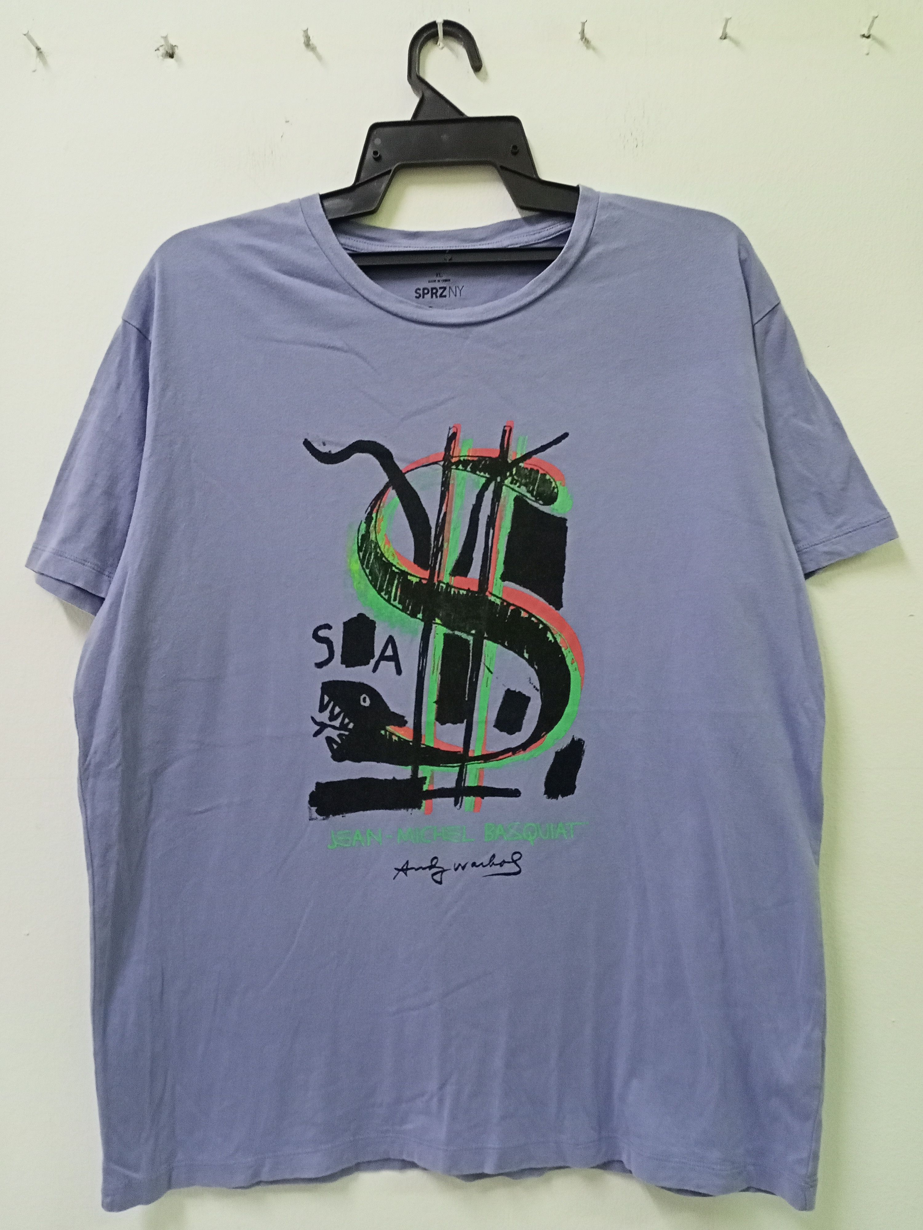 Andy Warhol Andy Warhol x Jean Michel Basquiat Dollar Signs pop Art Tee Size US XL / EU 56 / 4 - 1 Thumbnail