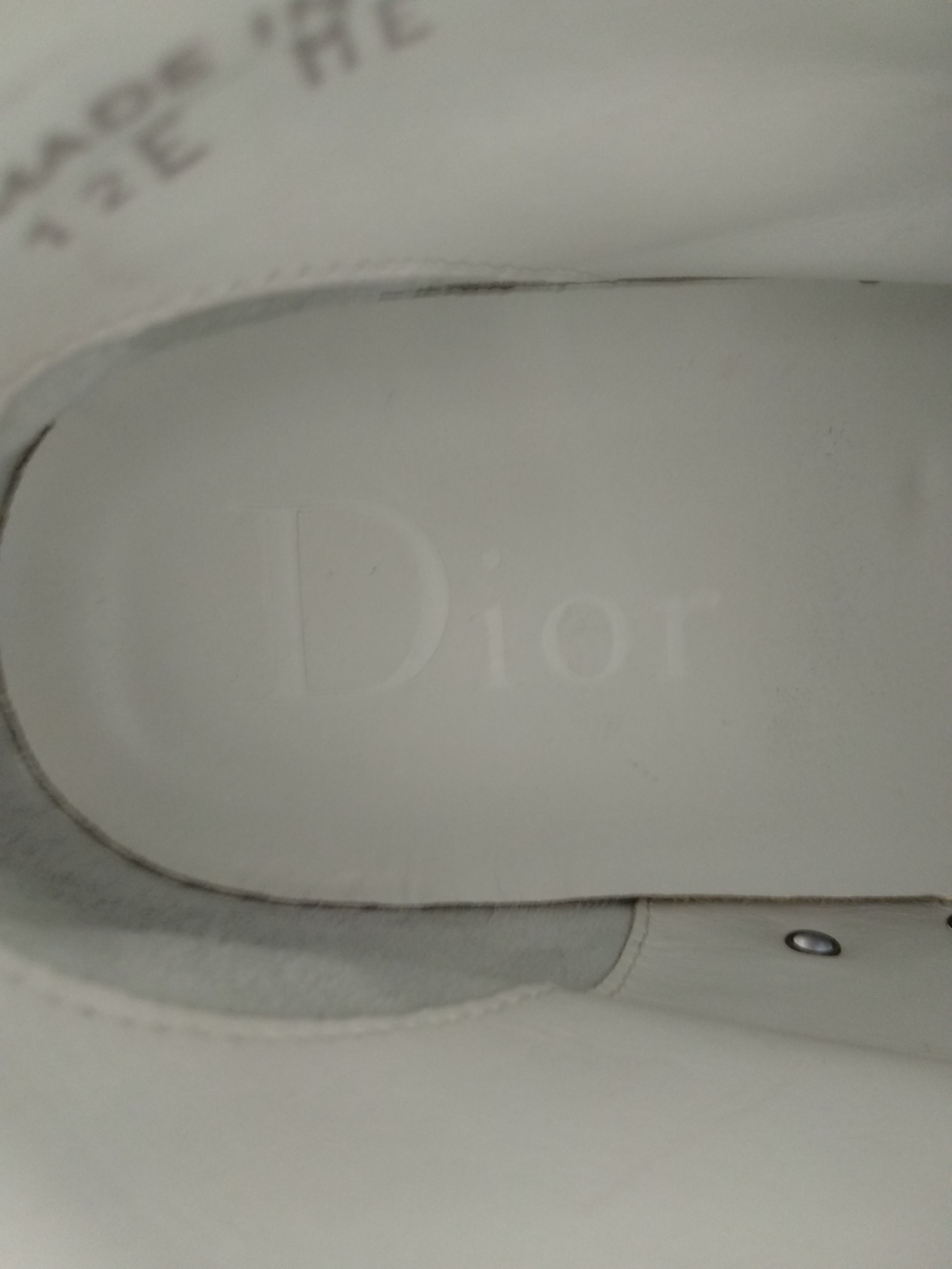 Dior Leather High Top Sneakers Trainers Size US 9.5 / EU 42-43 - 2 Thumbnail