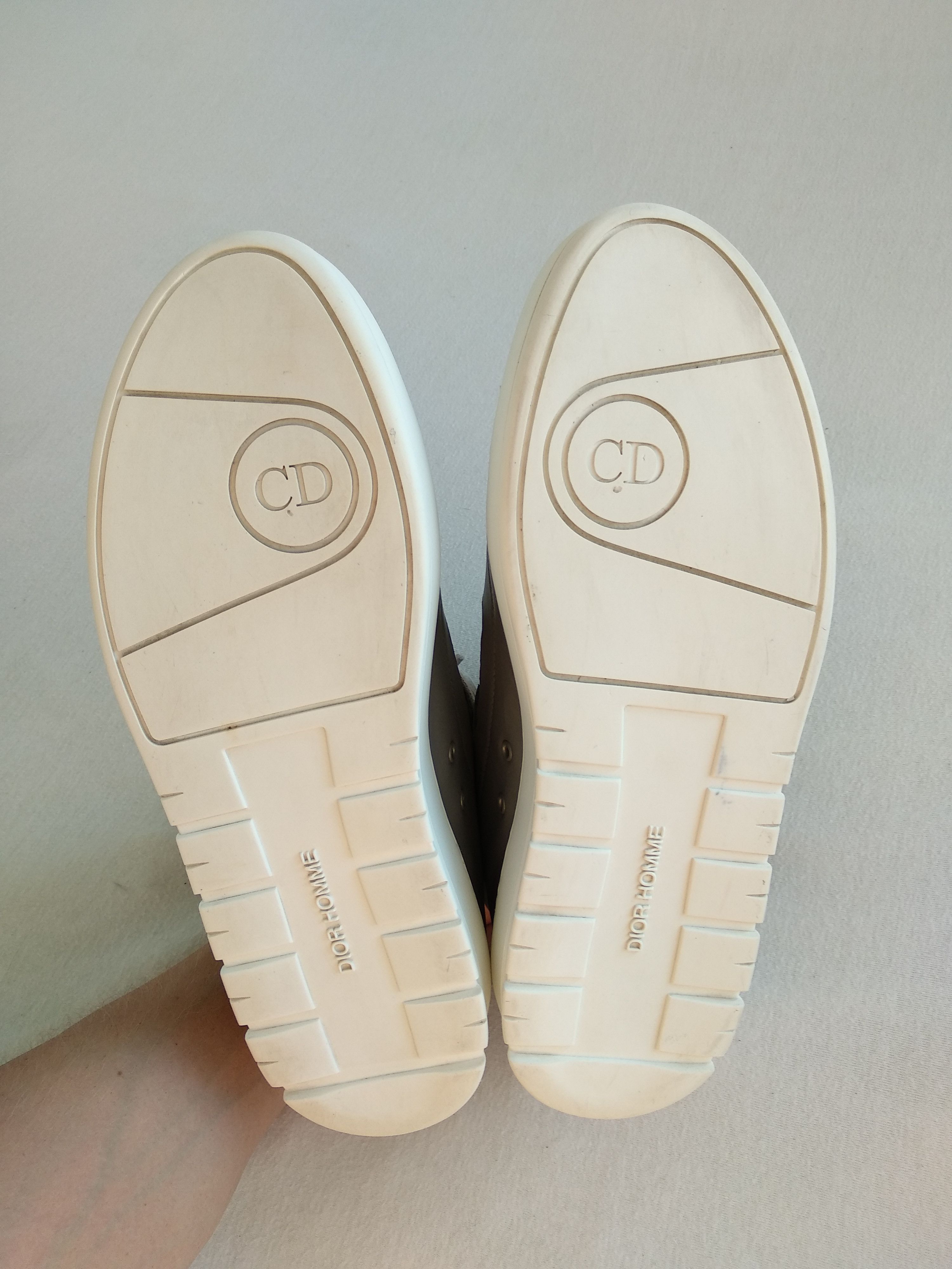 Dior Leather High Top Sneakers Trainers Size US 9.5 / EU 42-43 - 6 Thumbnail