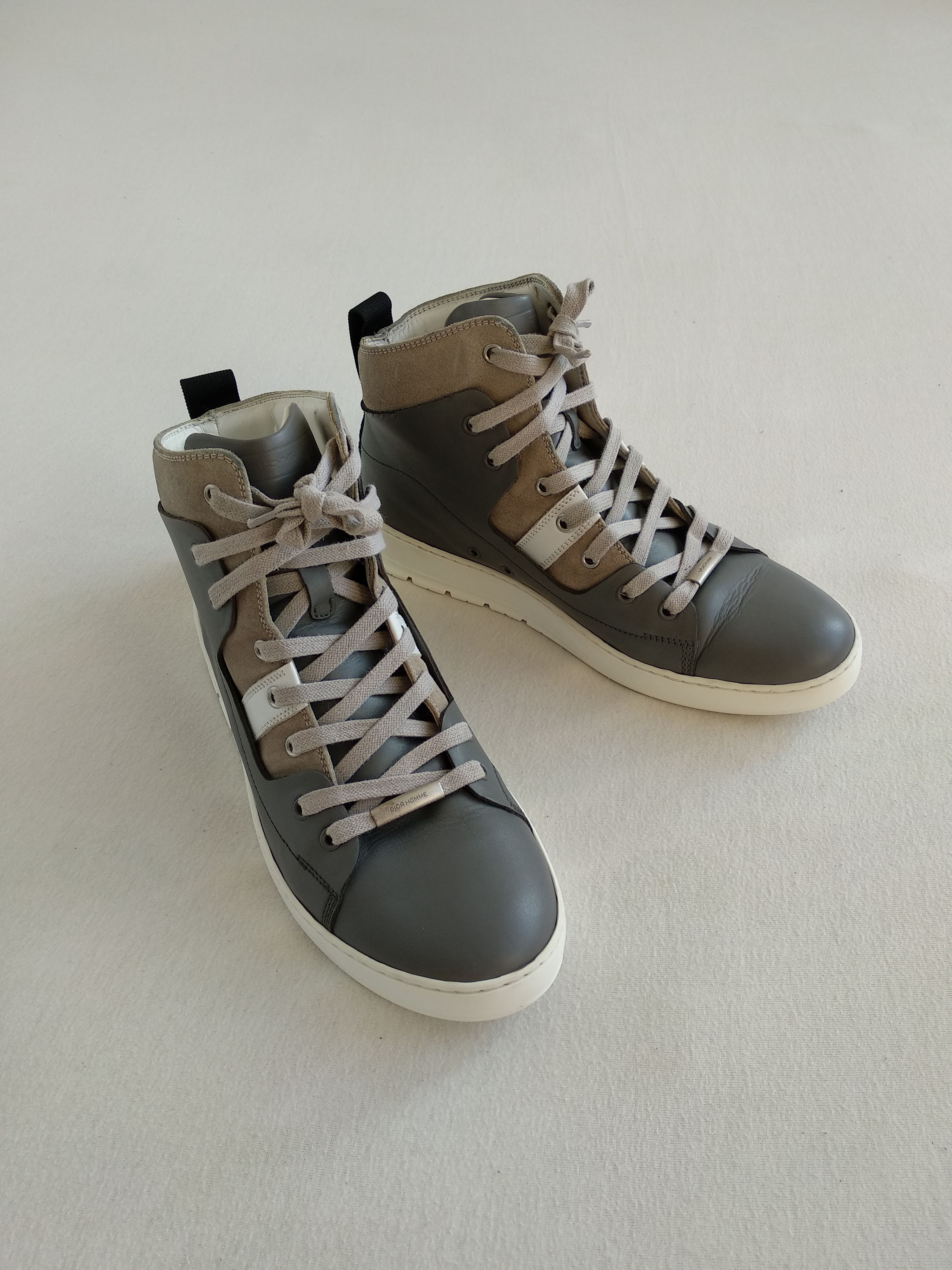 Dior Leather High Top Sneakers Trainers Size US 9.5 / EU 42-43 - 1 Thumbnail