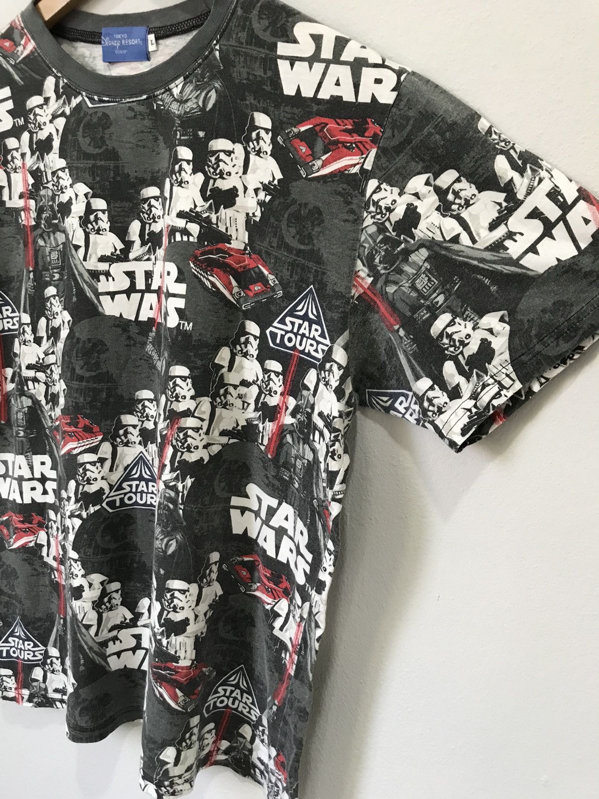 💥RARE💥Vintage 90s STAR WARS Fullprint Movie T-shirt