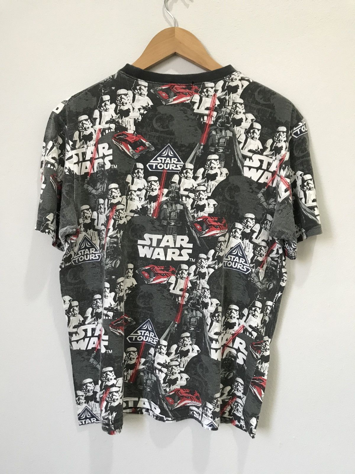 💥RARE💥Vintage 90s STAR WARS Fullprint Movie T-shirt