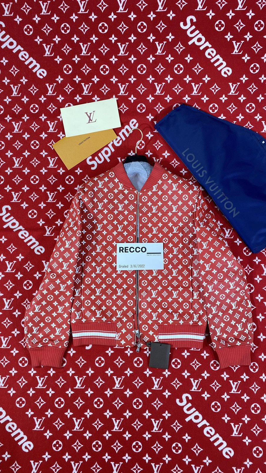 Louis Vuitton Monogram velour jacket, Grailed