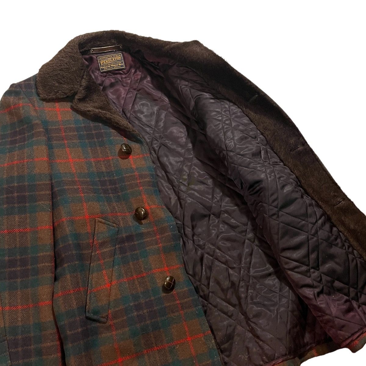 Pendleton × Vintage Vintage Pendleton Insulated Plaid Coat Size US S / EU 44-46 / 1 - 3 Thumbnail