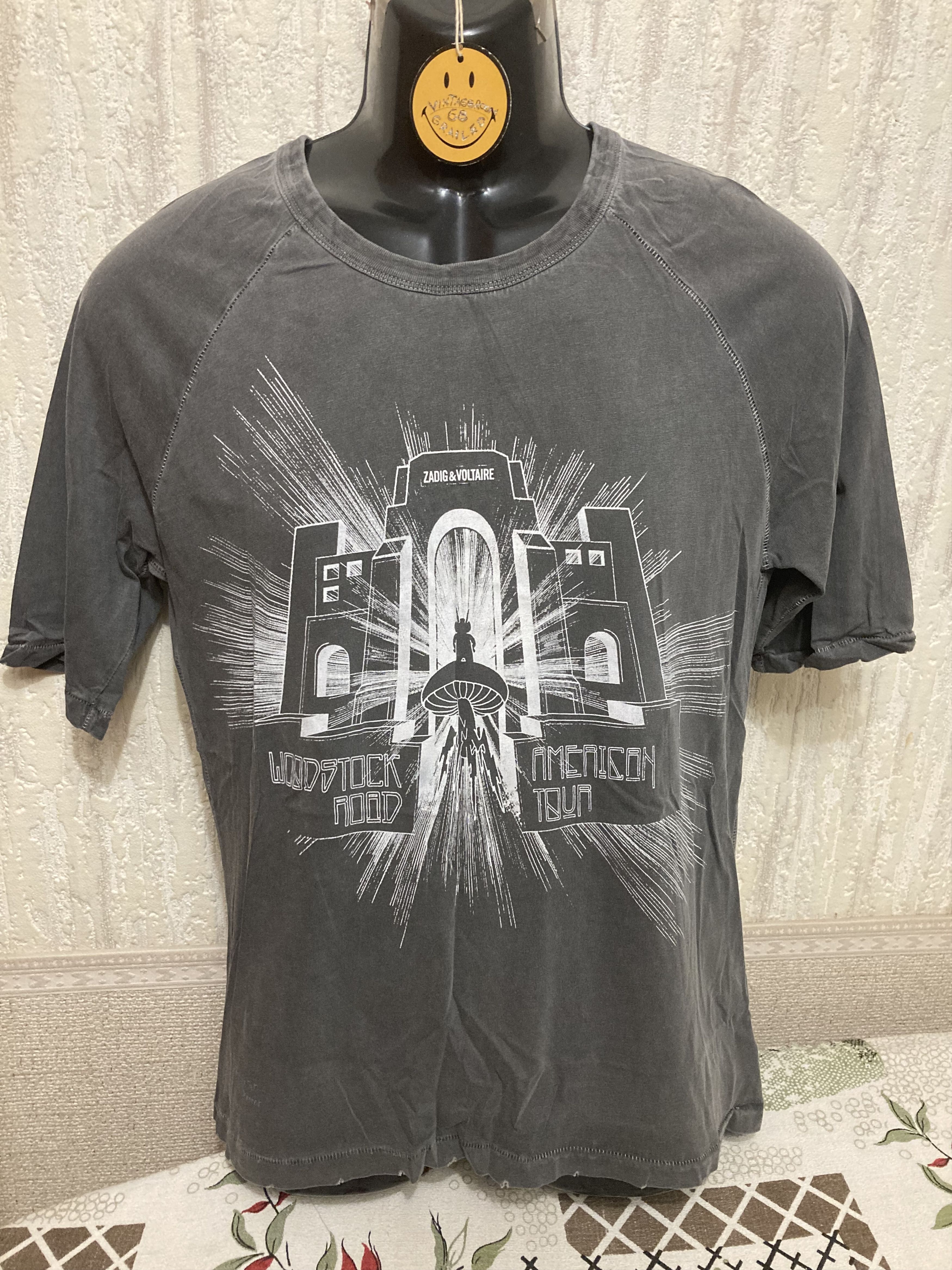 Zadig & Voltaire Fabric faded Print overdyed Rage Pigment T-Shirt Size US M / EU 48-50 / 2 - 1 Thumbnail
