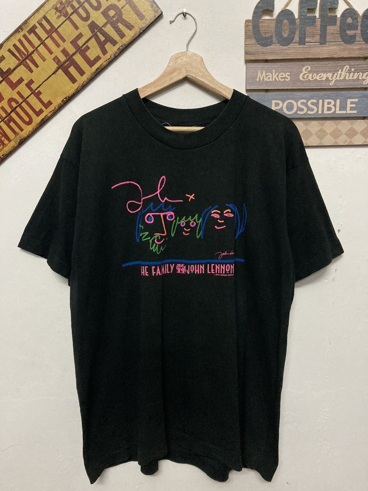 Band Tees × John Lennon × Vintage Vintage 90s John Lennon Estate 