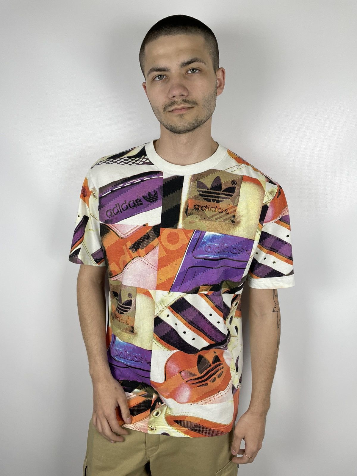 Adidas × Vintage Vintage 2008 Adidas Originals Overprint T-Shirt Size US M / EU 48-50 / 2 - 1 Thumbnail