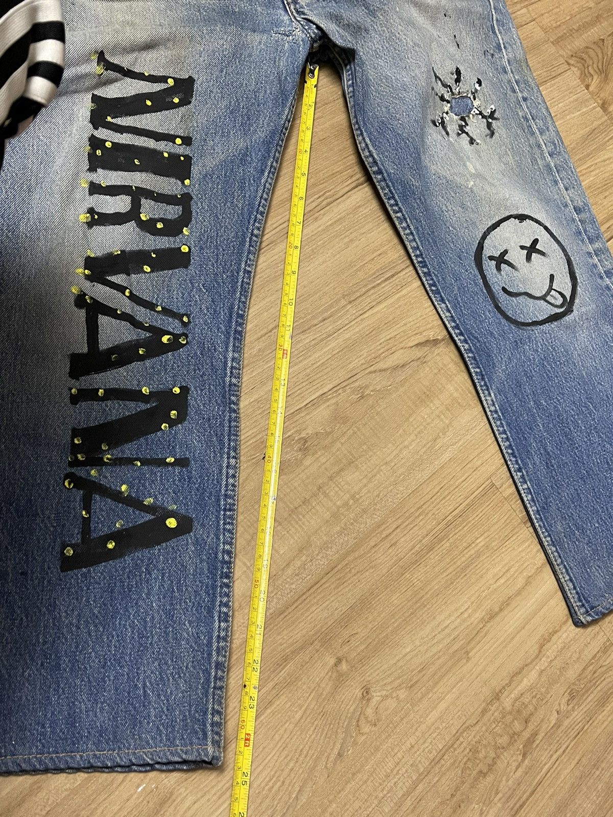 Levi's × Vintage Vintage 80's Levis 501 Grunge Custom jeans Size US 35 - 11 Thumbnail