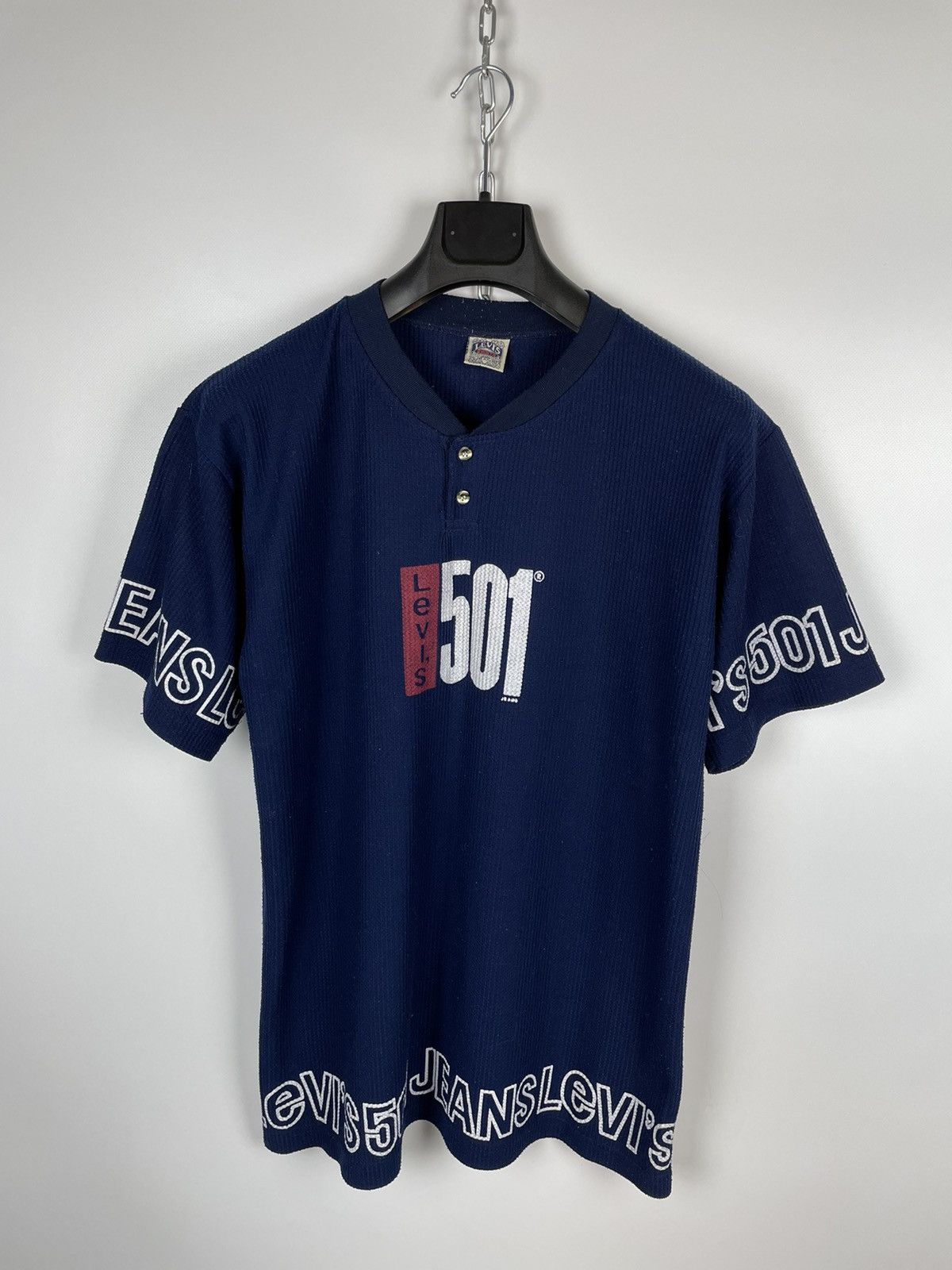 Levi's × Levi's Vintage Clothing × Vintage Vintage 80s Levi’s 501 T-Shirt Size US L / EU 52-54 / 3 - 3 Thumbnail