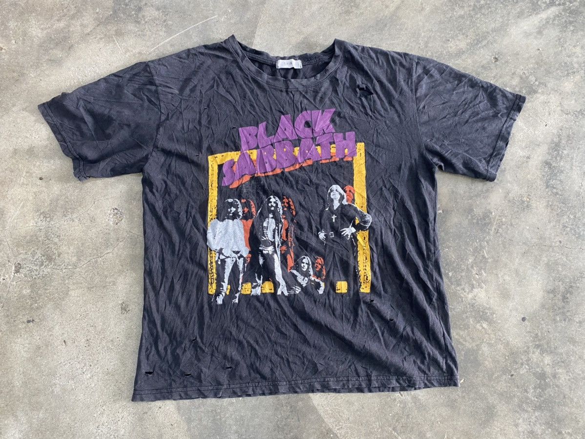 LASTDROP💥Black Sabbath Distressed Band Tees Sun Faded Shirt🔥