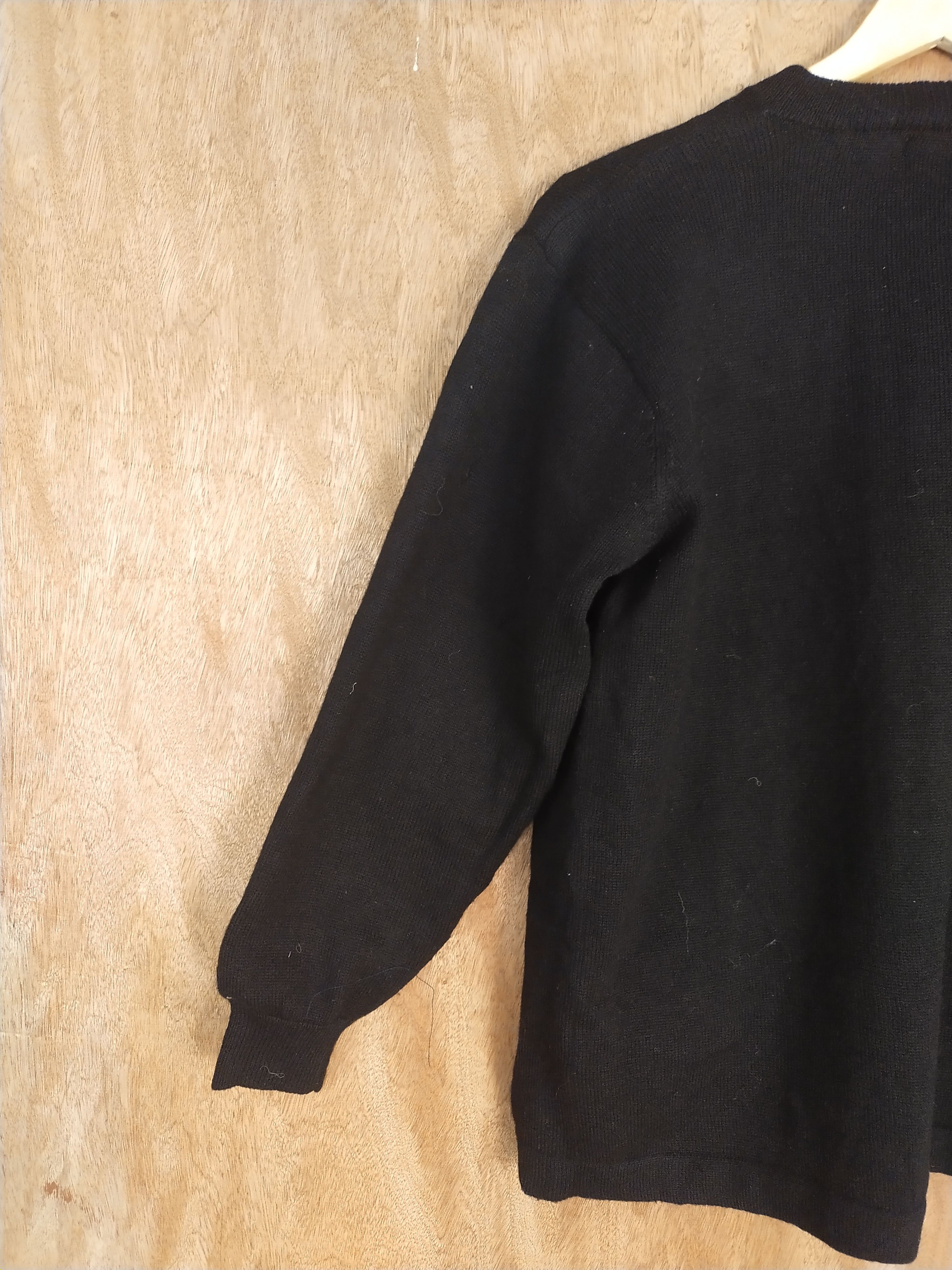 Vintage Falina Collection black art cardigan knitwear #H192 Size US L / EU 52-54 / 3 - 9 Thumbnail