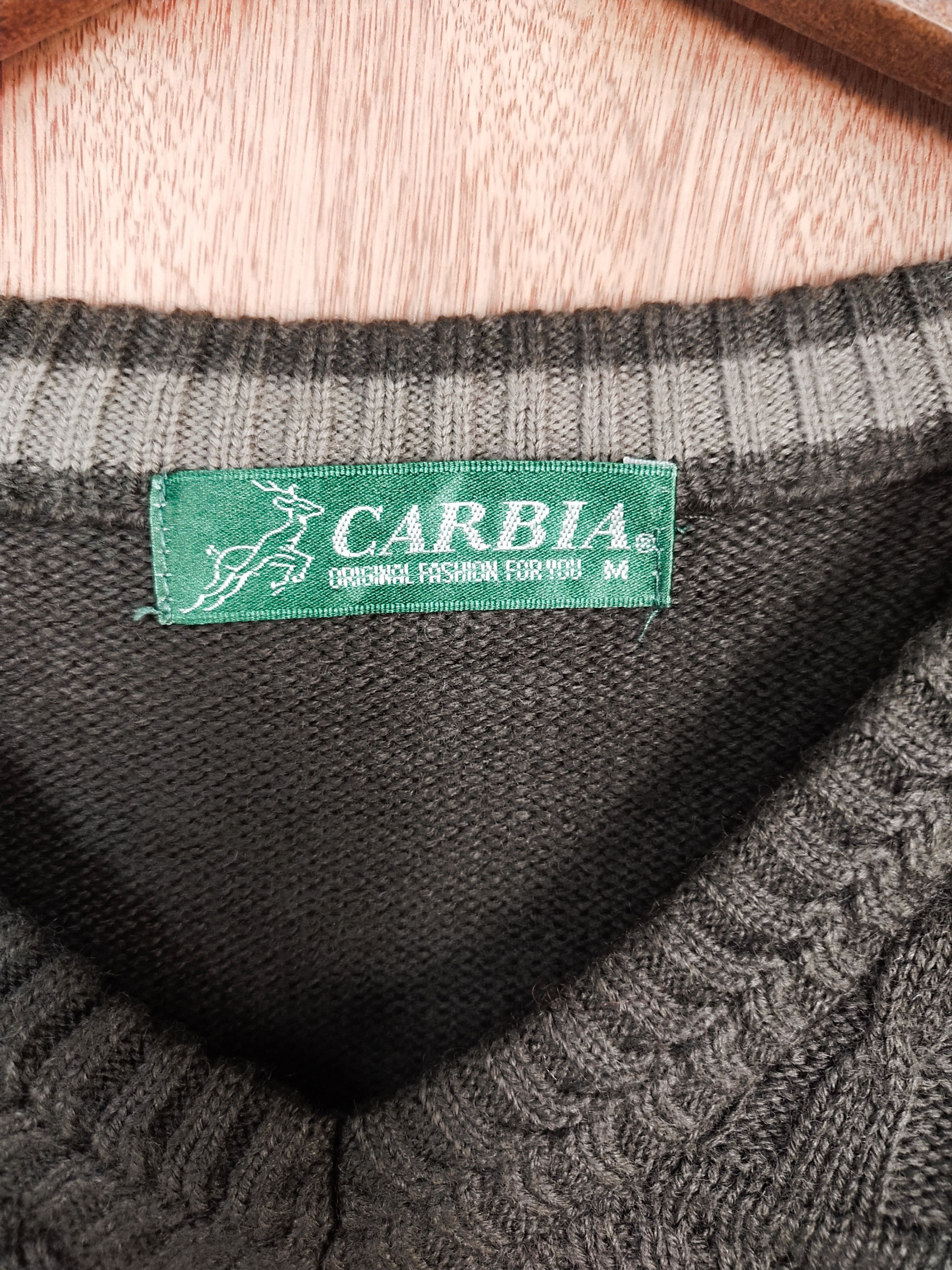 Homespun Knitwear Carbia dark gray checkered knitwear sweatshirt #H178 Size US M / EU 48-50 / 2 - 5 Thumbnail
