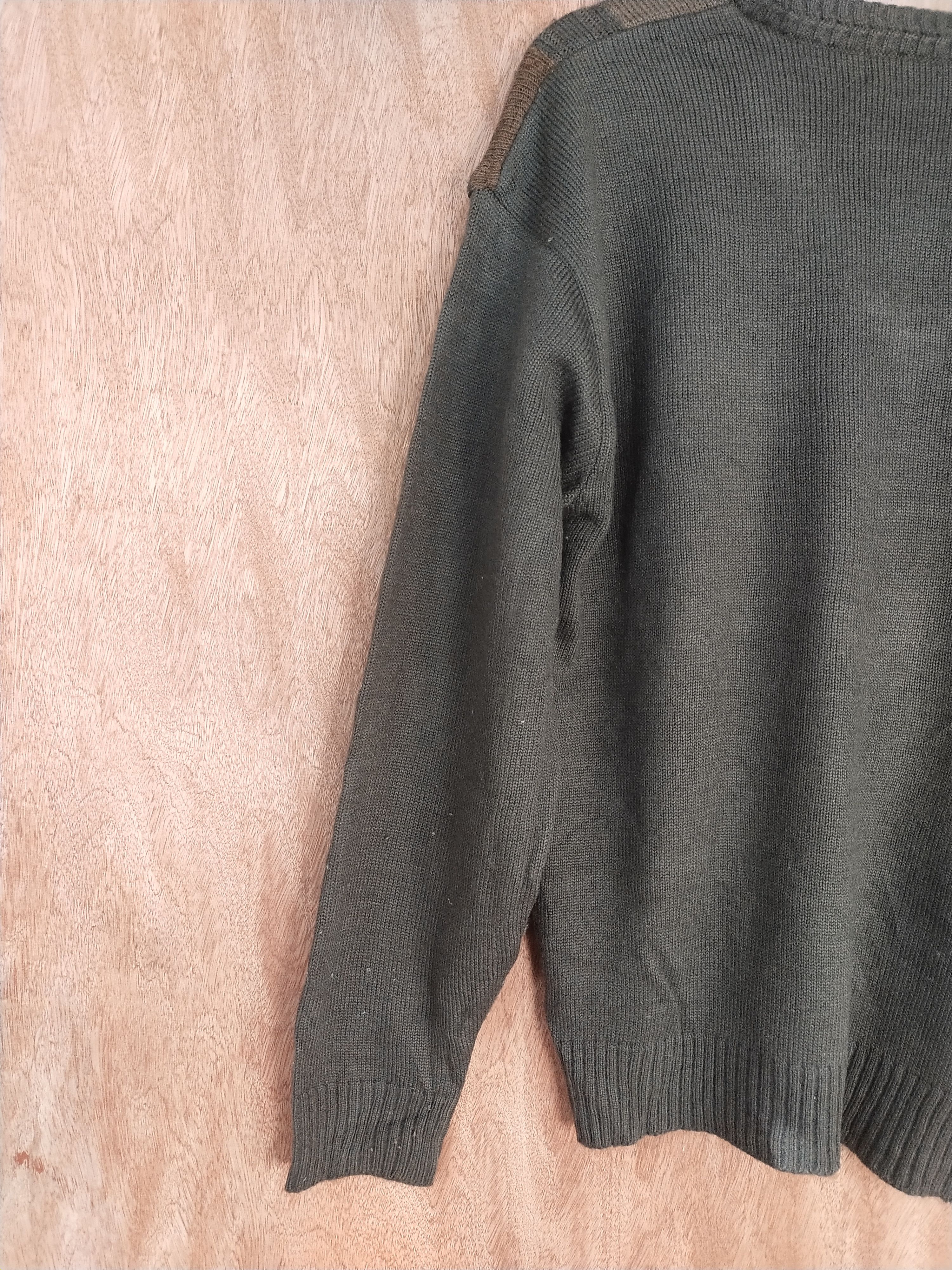 Homespun Knitwear Carbia dark gray checkered knitwear sweatshirt #H178 Size US M / EU 48-50 / 2 - 8 Thumbnail
