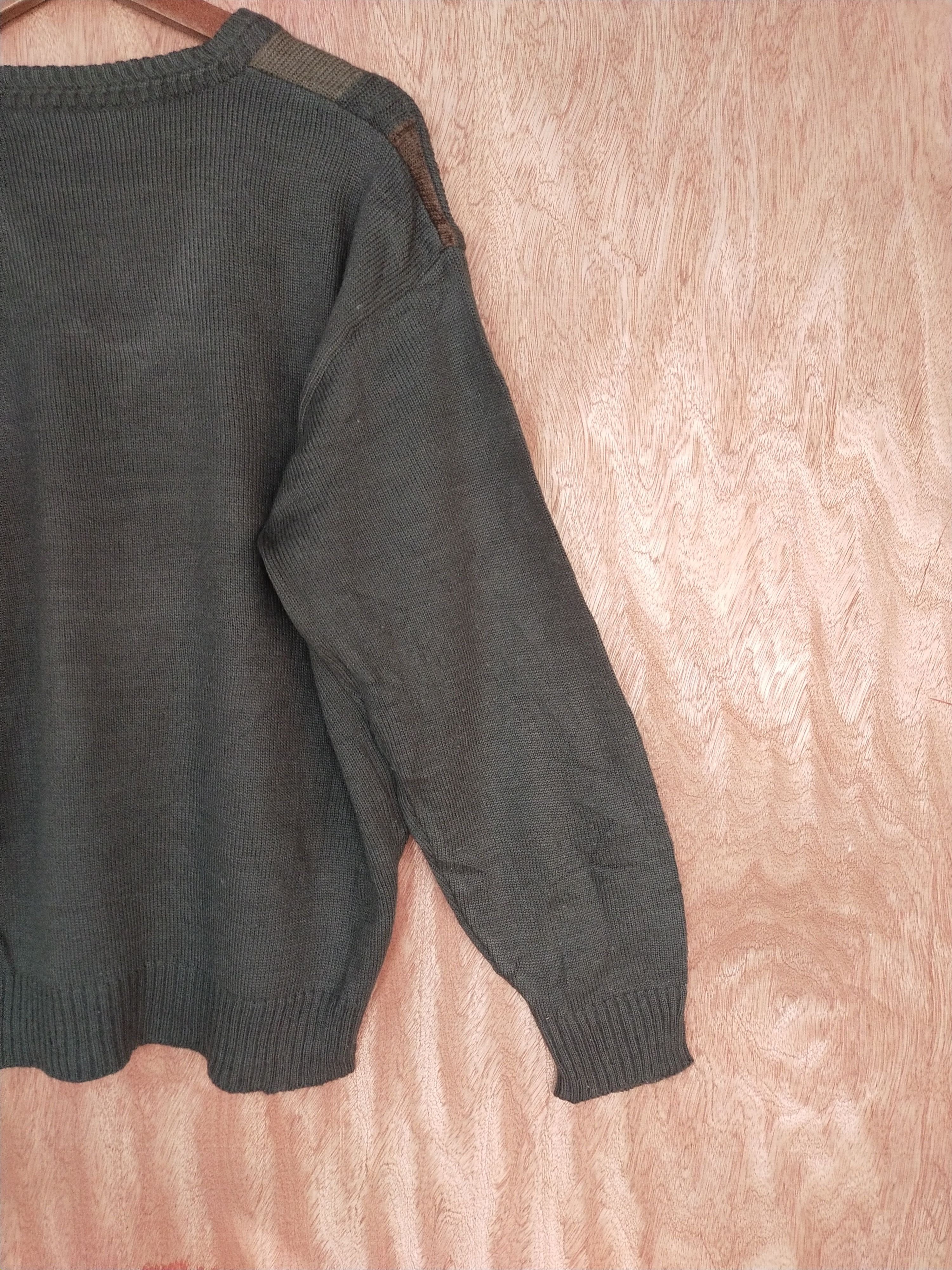 Homespun Knitwear Carbia dark gray checkered knitwear sweatshirt #H178 Size US M / EU 48-50 / 2 - 9 Thumbnail