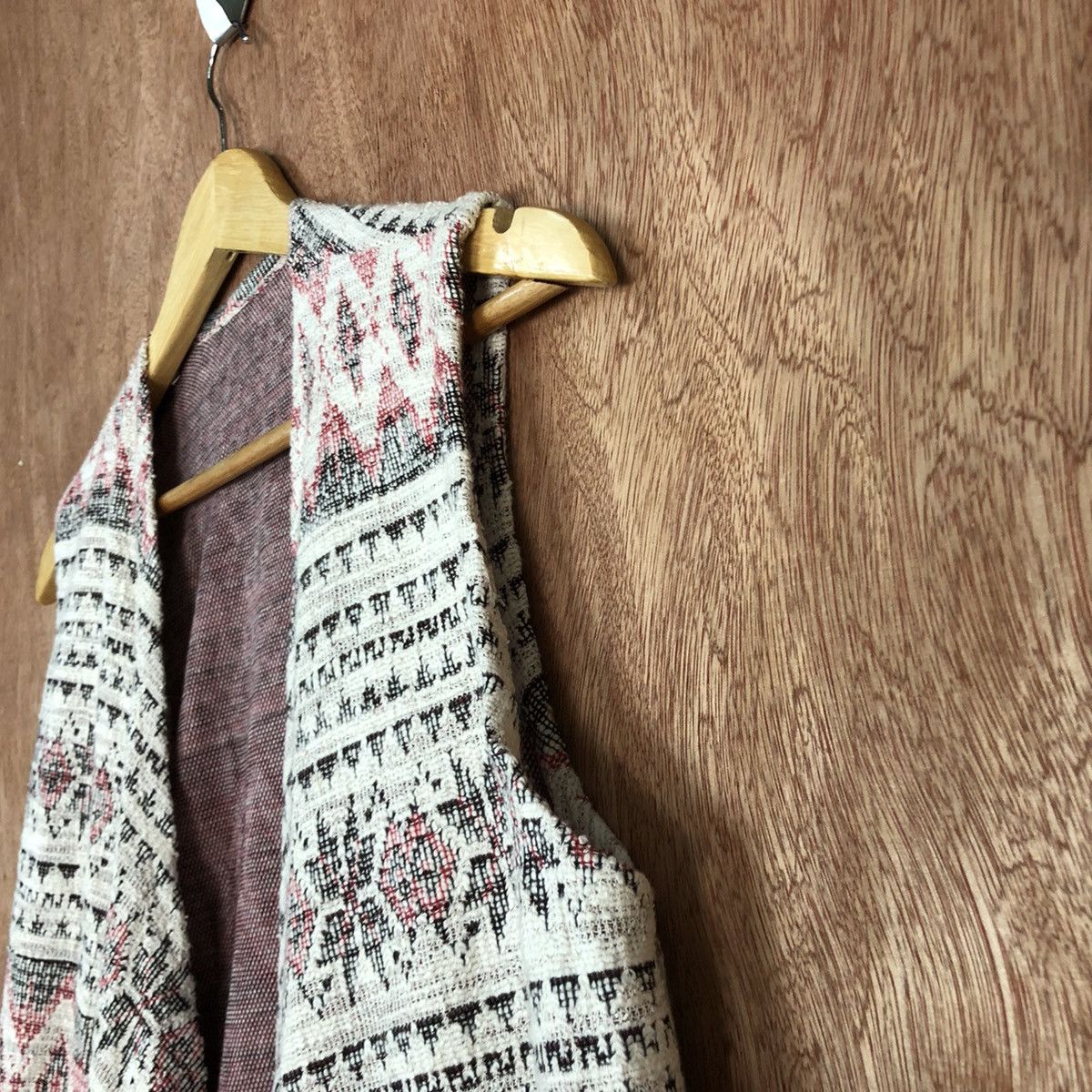 Homespun Knitwear Japan White Navajo cardigan art knitwear #H0111 Size US S / EU 44-46 / 1 - 4 Thumbnail