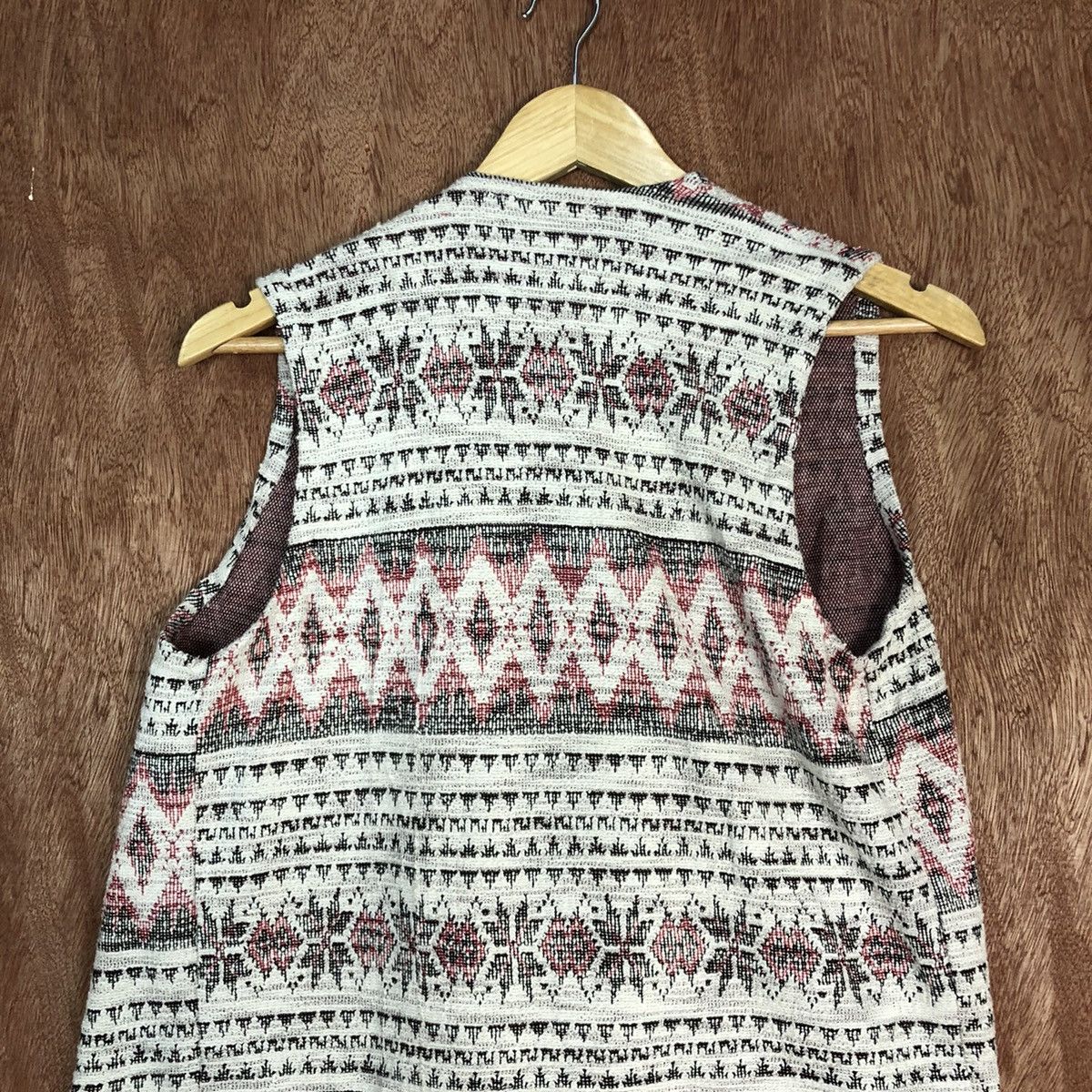 Homespun Knitwear Japan White Navajo cardigan art knitwear #H0111 Size US S / EU 44-46 / 1 - 8 Thumbnail