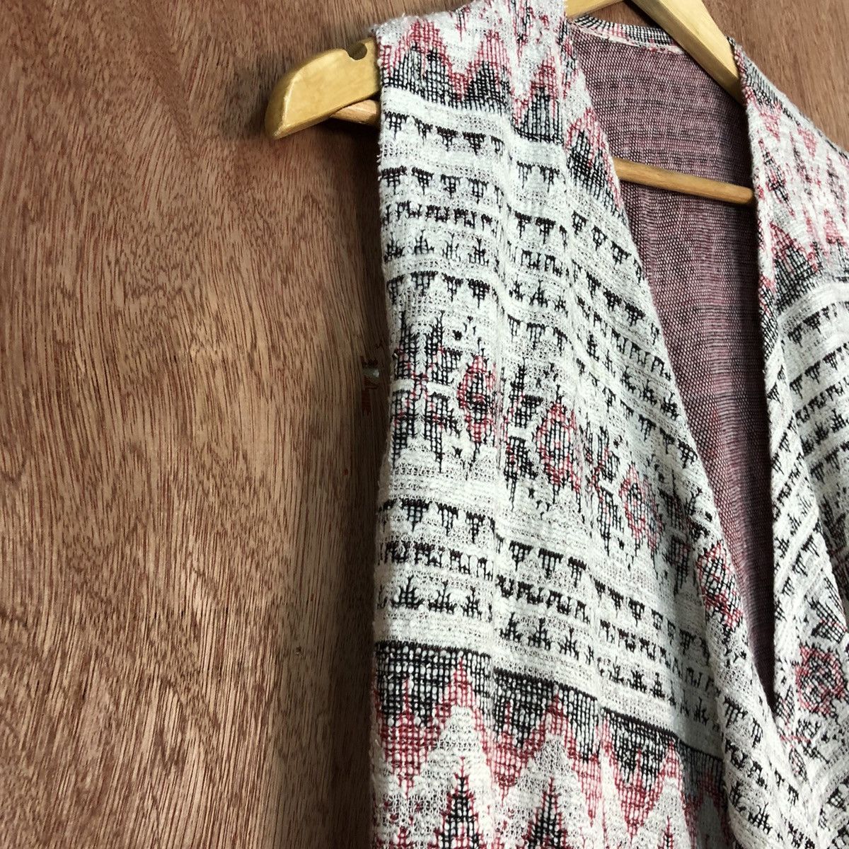 Homespun Knitwear Japan White Navajo cardigan art knitwear #H0111 Size US S / EU 44-46 / 1 - 5 Thumbnail