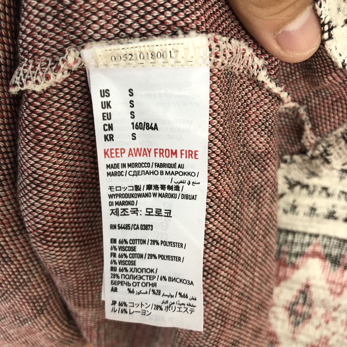 Homespun Knitwear Japan White Navajo cardigan art knitwear #H0111 Size US S / EU 44-46 / 1 - 10 Thumbnail