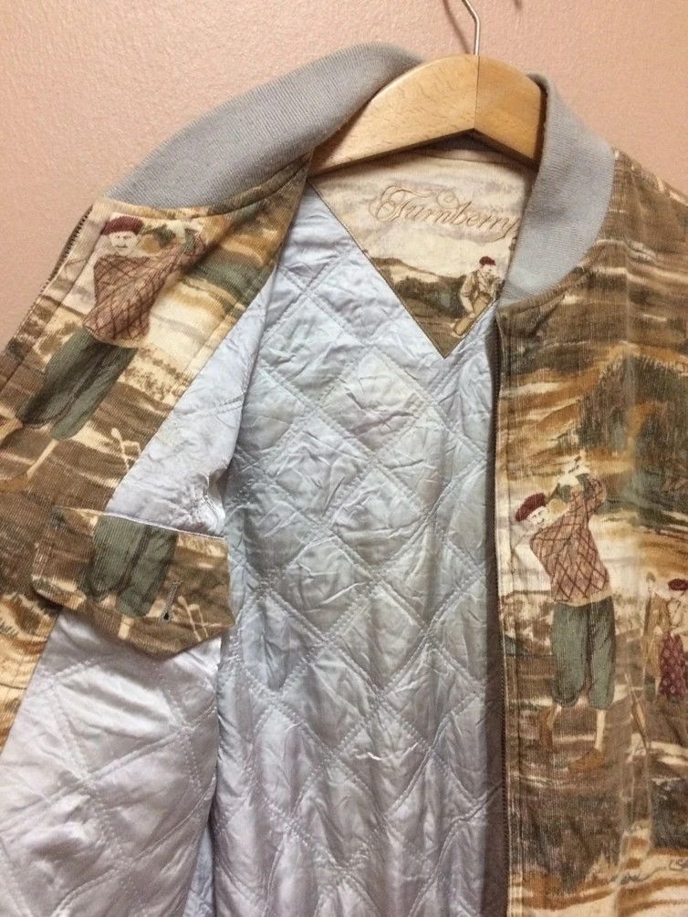 Vintage 80s Velvet Turnberry hotel scotland Fullprint Bomber Size US L / EU 52-54 / 3 - 4 Thumbnail