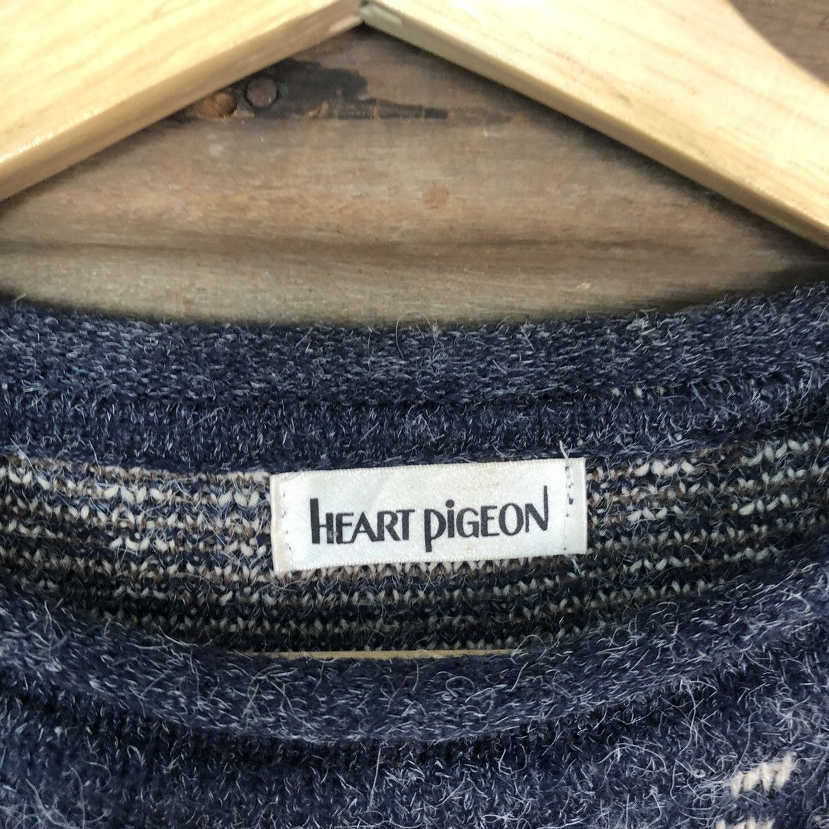 Aran Isles Knitwear × Japanese Brand Heart Pigeor Checkred Brown Knitwear mohair #H136 Size US M / EU 48-50 / 2 - 8 Thumbnail