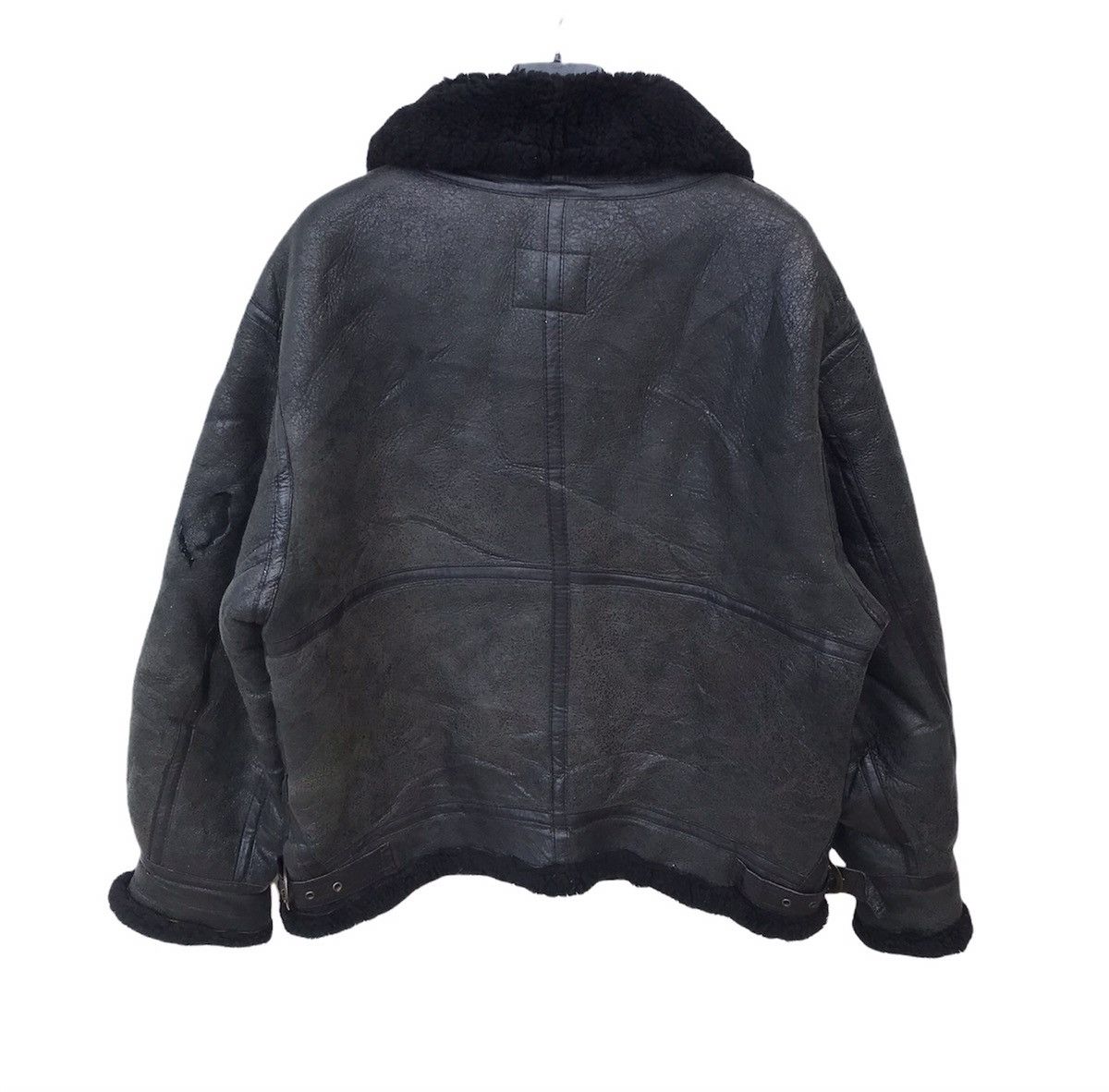 B 3 × Leather Jacket × Sheepskin Coat ?RARE? Vtg B-3 Wind Armor 