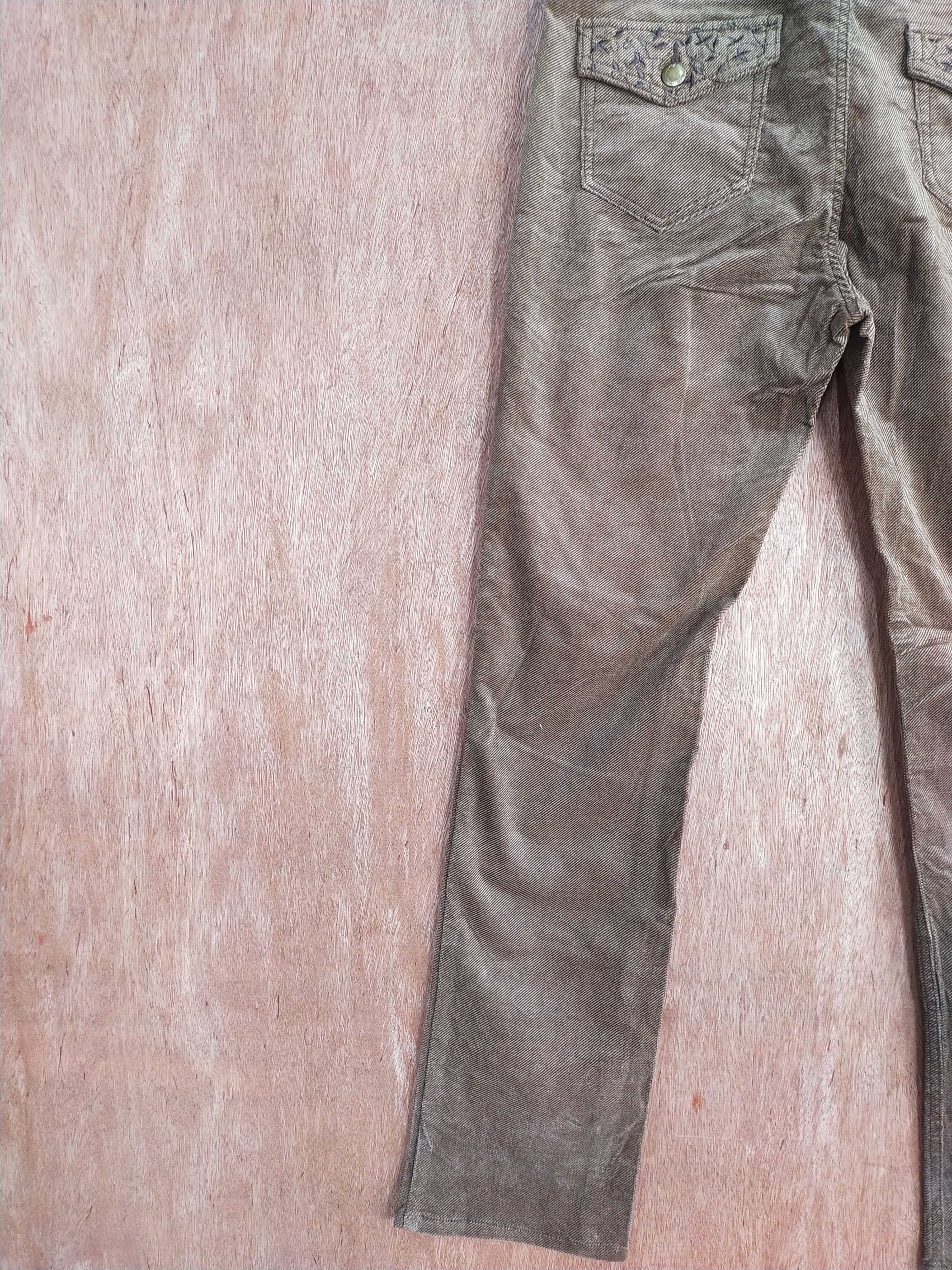Japanese Brand Brown skinny japan art embroidered denim #S082 Size US 30 / EU 46 - 8 Thumbnail