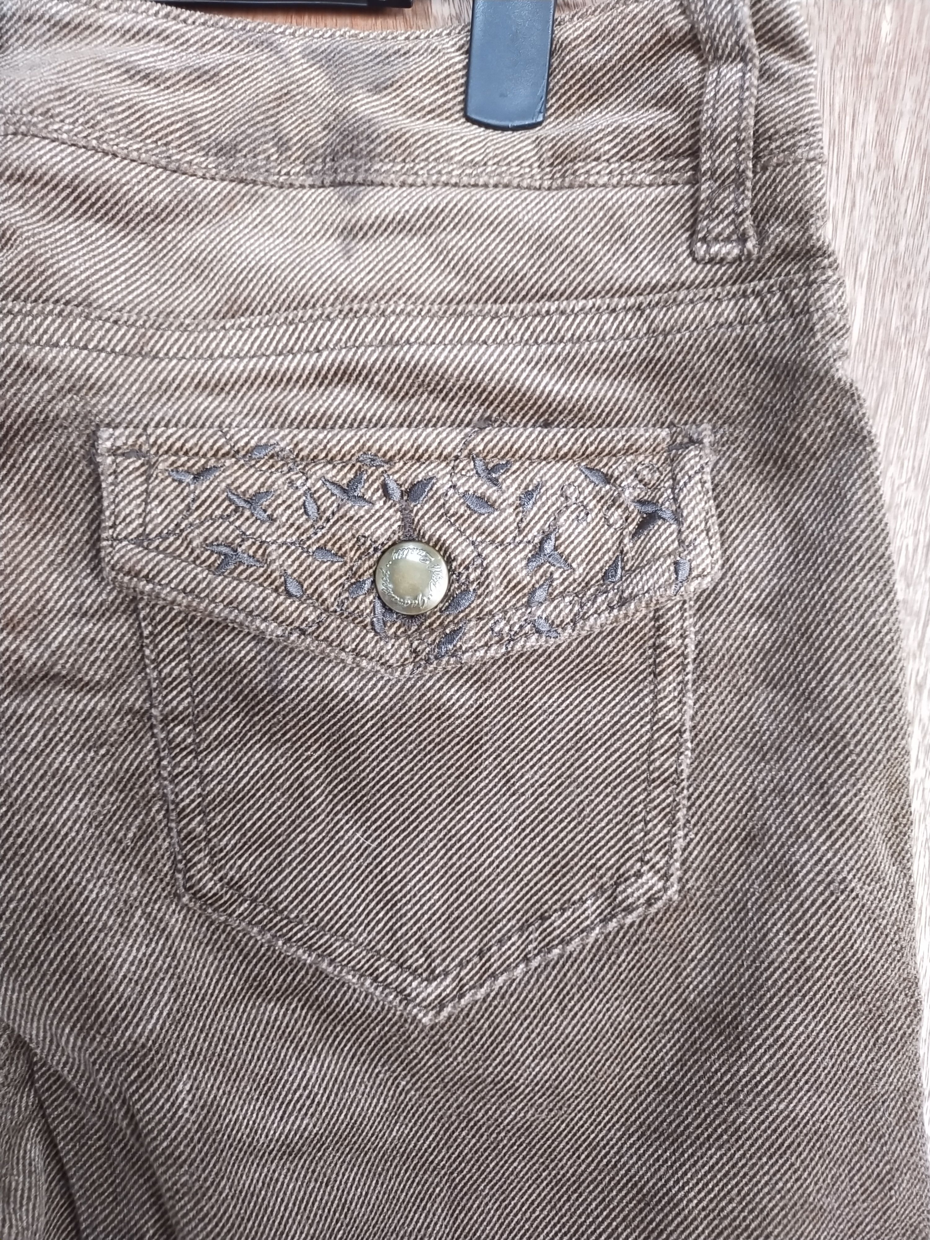 Japanese Brand Brown skinny japan art embroidered denim #S082 Size US 30 / EU 46 - 9 Thumbnail