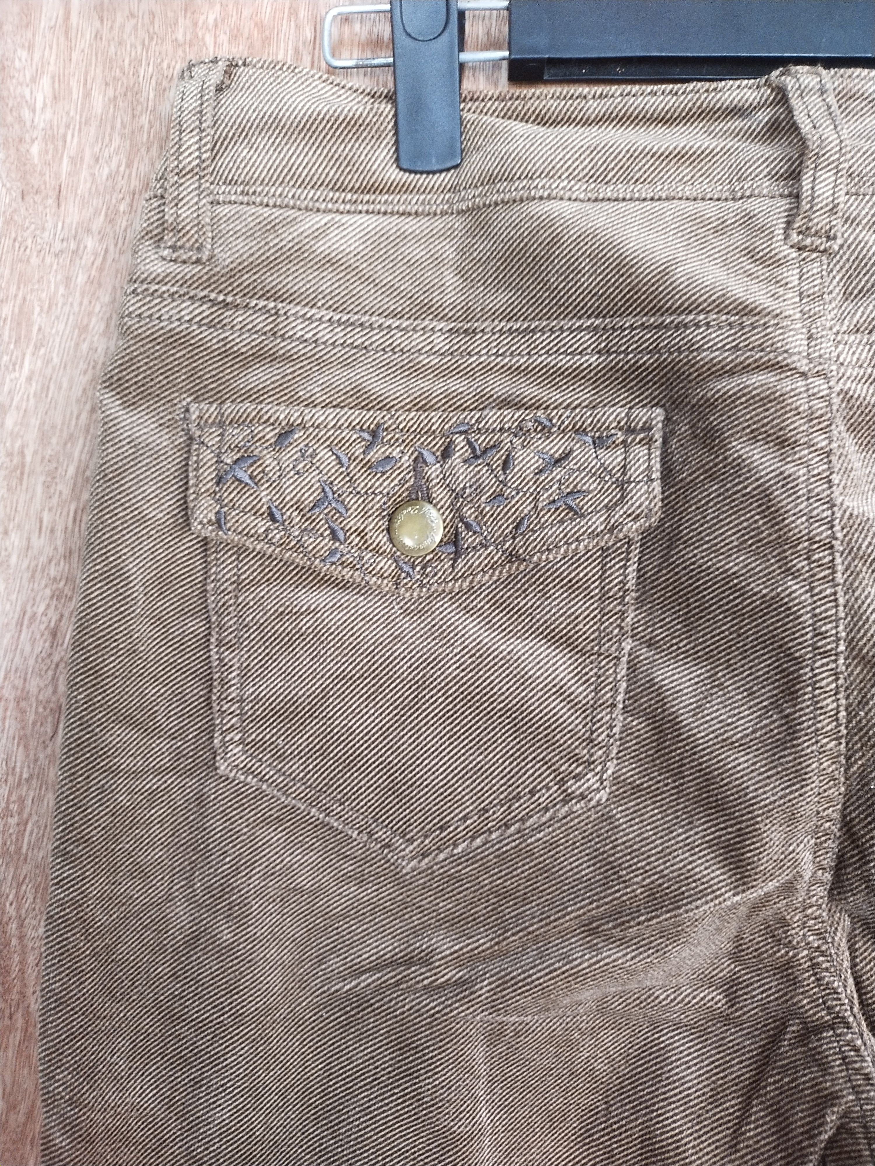 Japanese Brand Brown skinny japan art embroidered denim #S082 Size US 30 / EU 46 - 7 Thumbnail