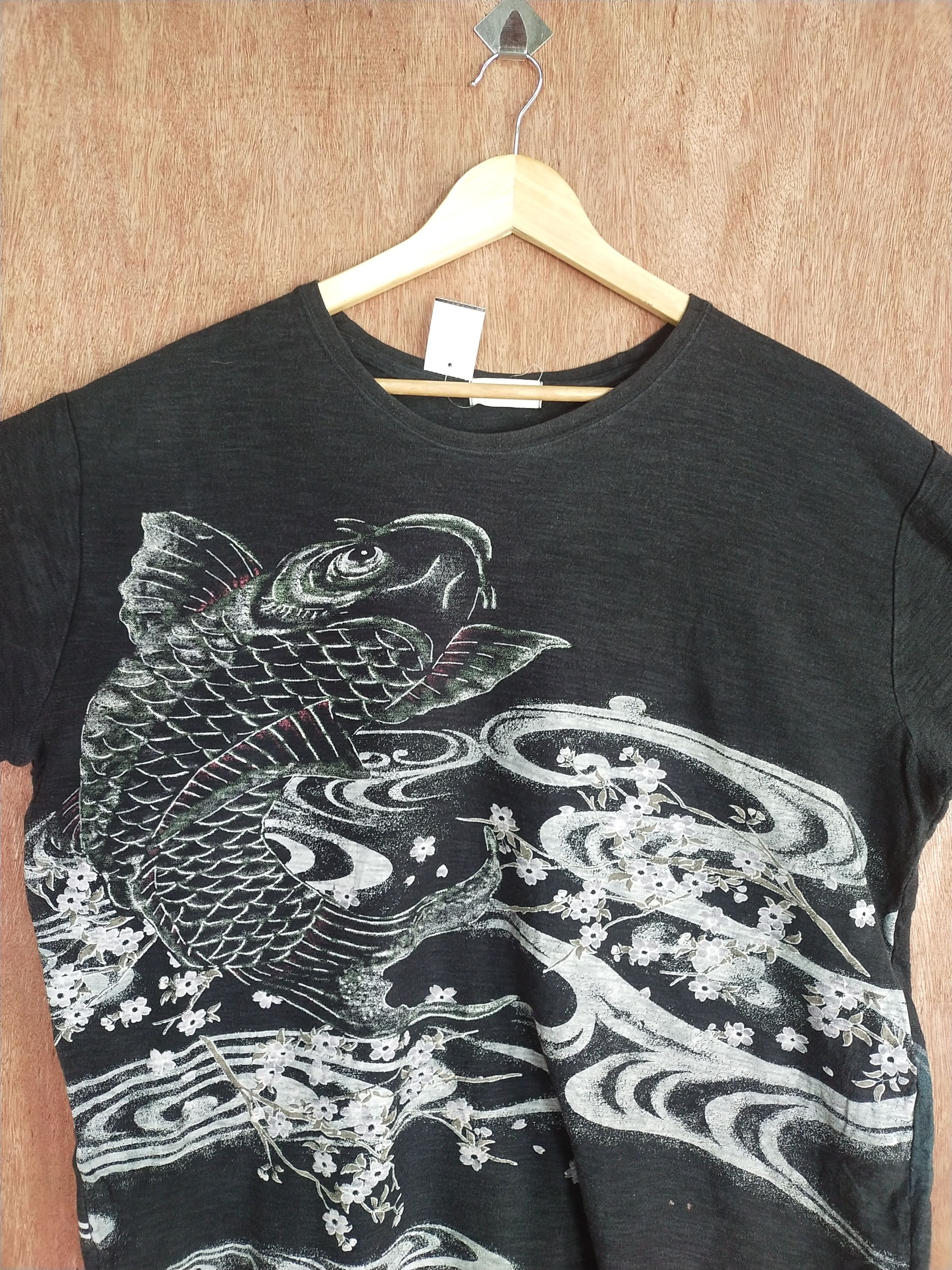 Edition Japan Mind Game's japan koi art black kimono #S079 Size US L / EU 52-54 / 3 - 2 Thumbnail