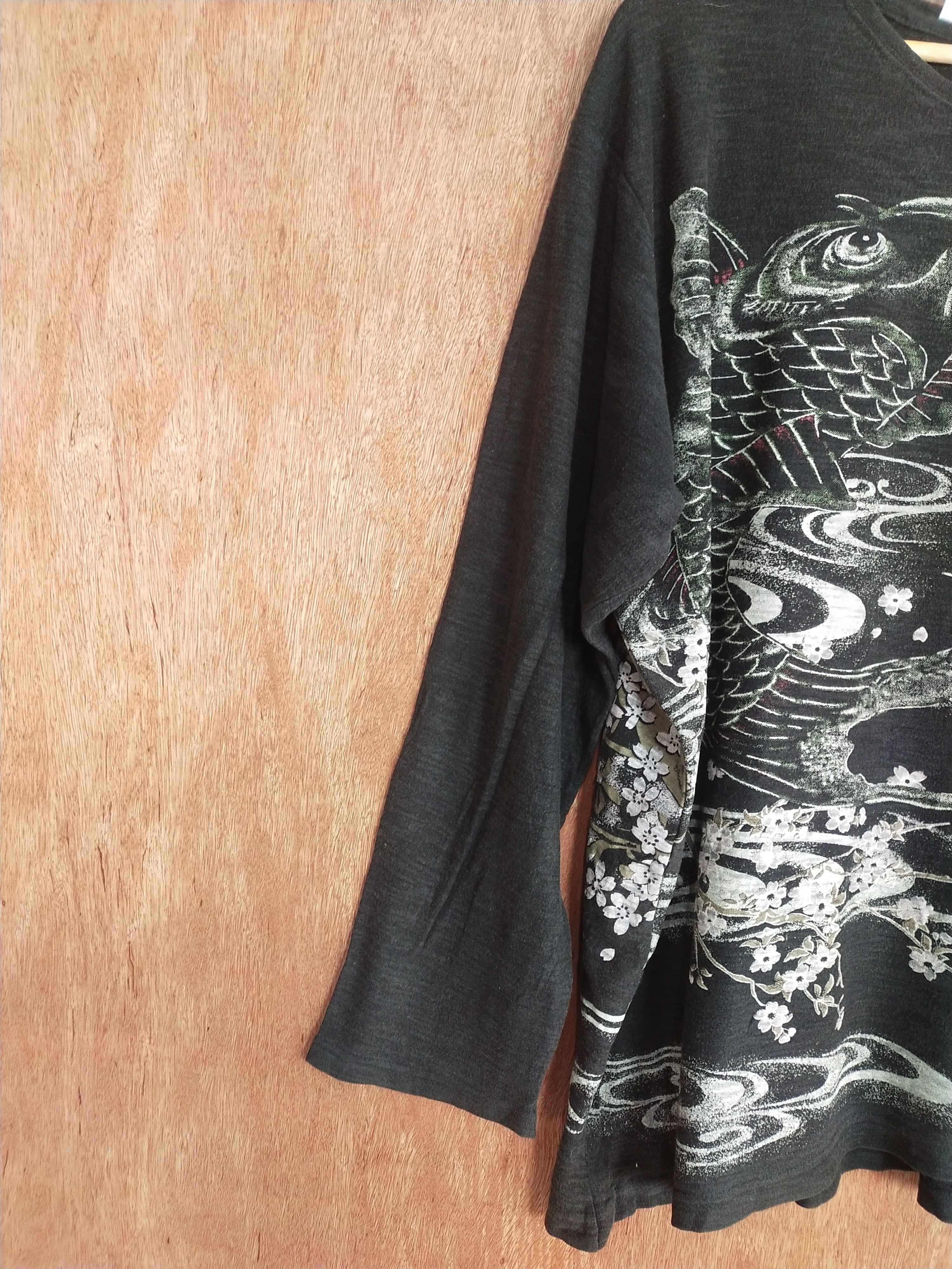 Edition Japan Mind Game's japan koi art black kimono #S079 Size US L / EU 52-54 / 3 - 3 Thumbnail