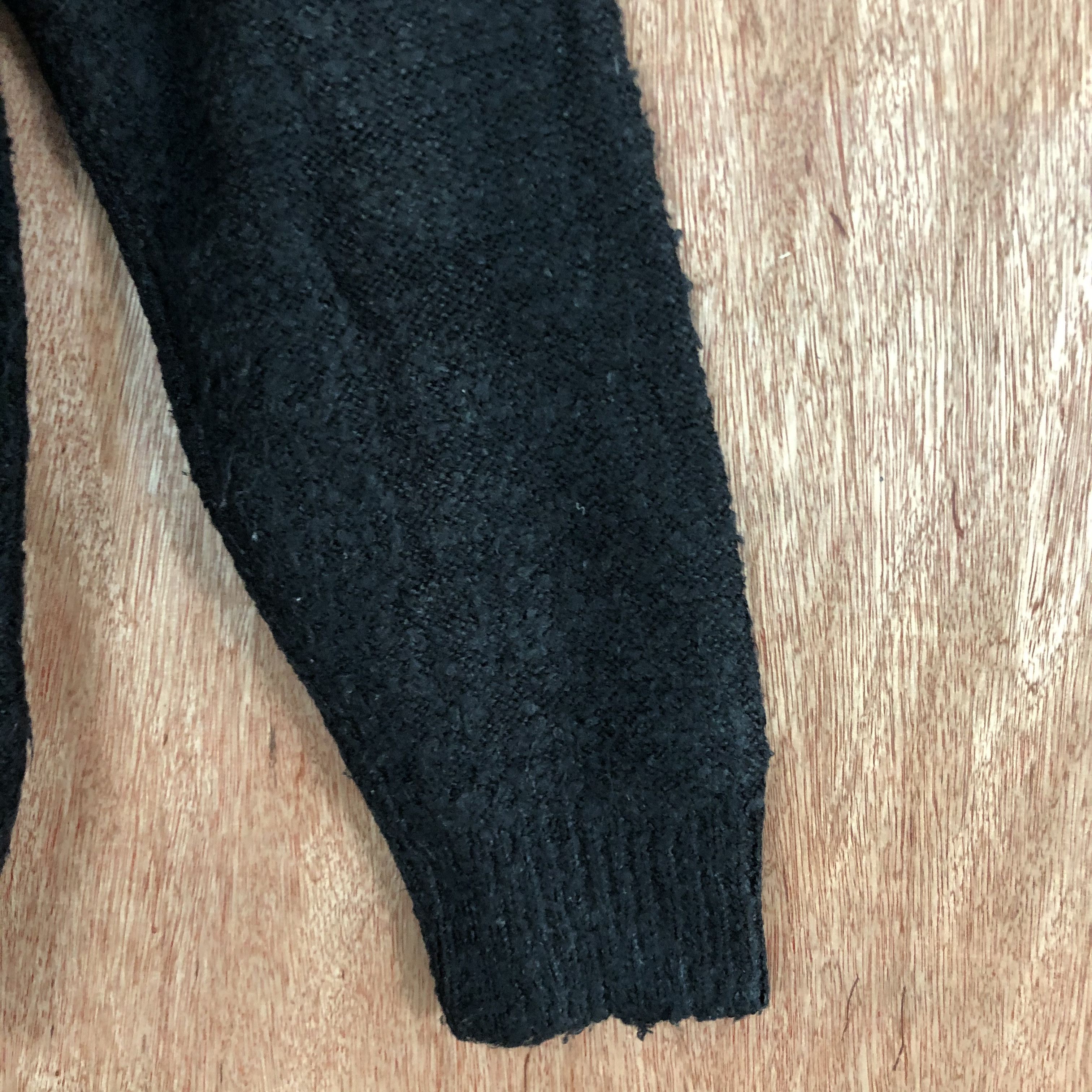 Vintage DLL Antiqulothes plain Black shag shaggy Knitwear #c504 Size US M / EU 48-50 / 2 - 4 Thumbnail