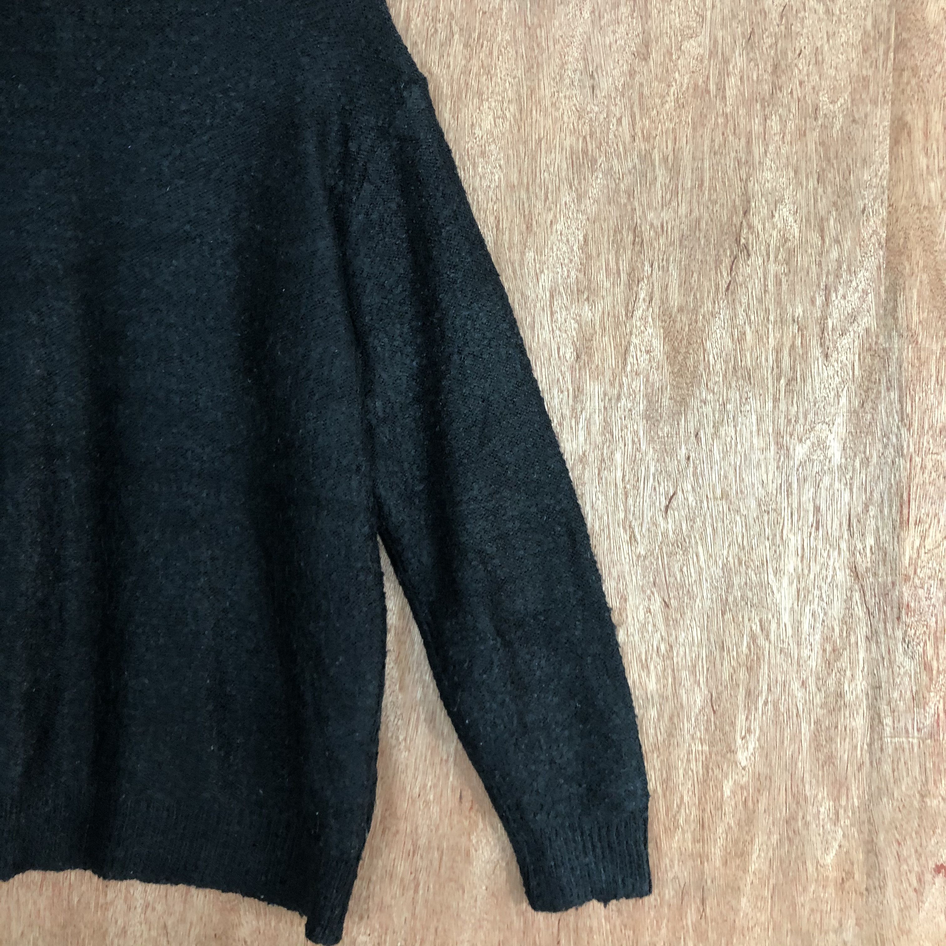 Vintage DLL Antiqulothes plain Black shag shaggy Knitwear #c504 Size US M / EU 48-50 / 2 - 5 Thumbnail